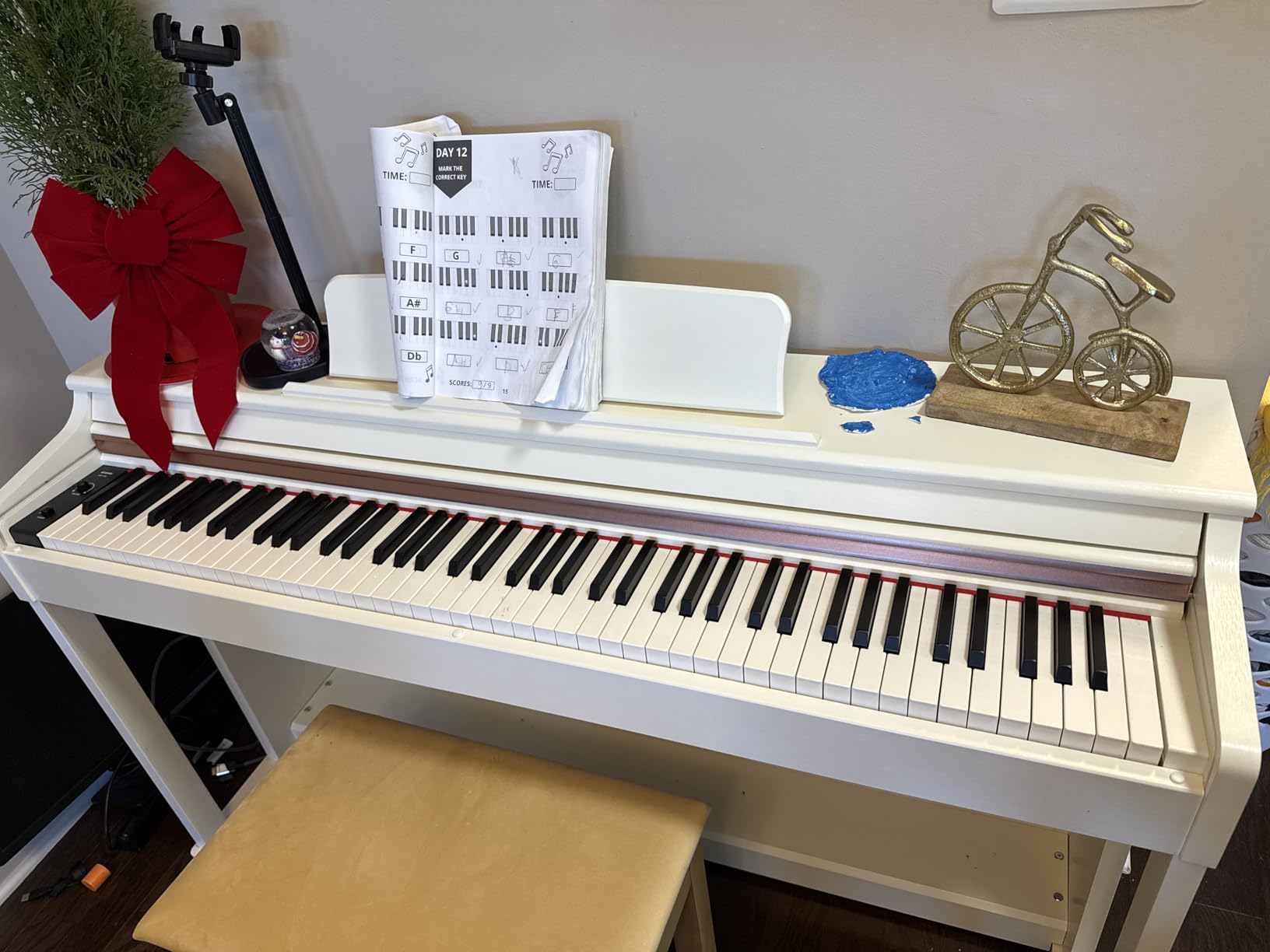 Donner Digital Piano with 88 Key Dynamic Graded Hammer Action Weighted Keyboard Piano, DDP-200 Upright Digital Piano for Professional with LCD Screen, 5 Reverb, BT MIDI, Three Pedal customer photo 2