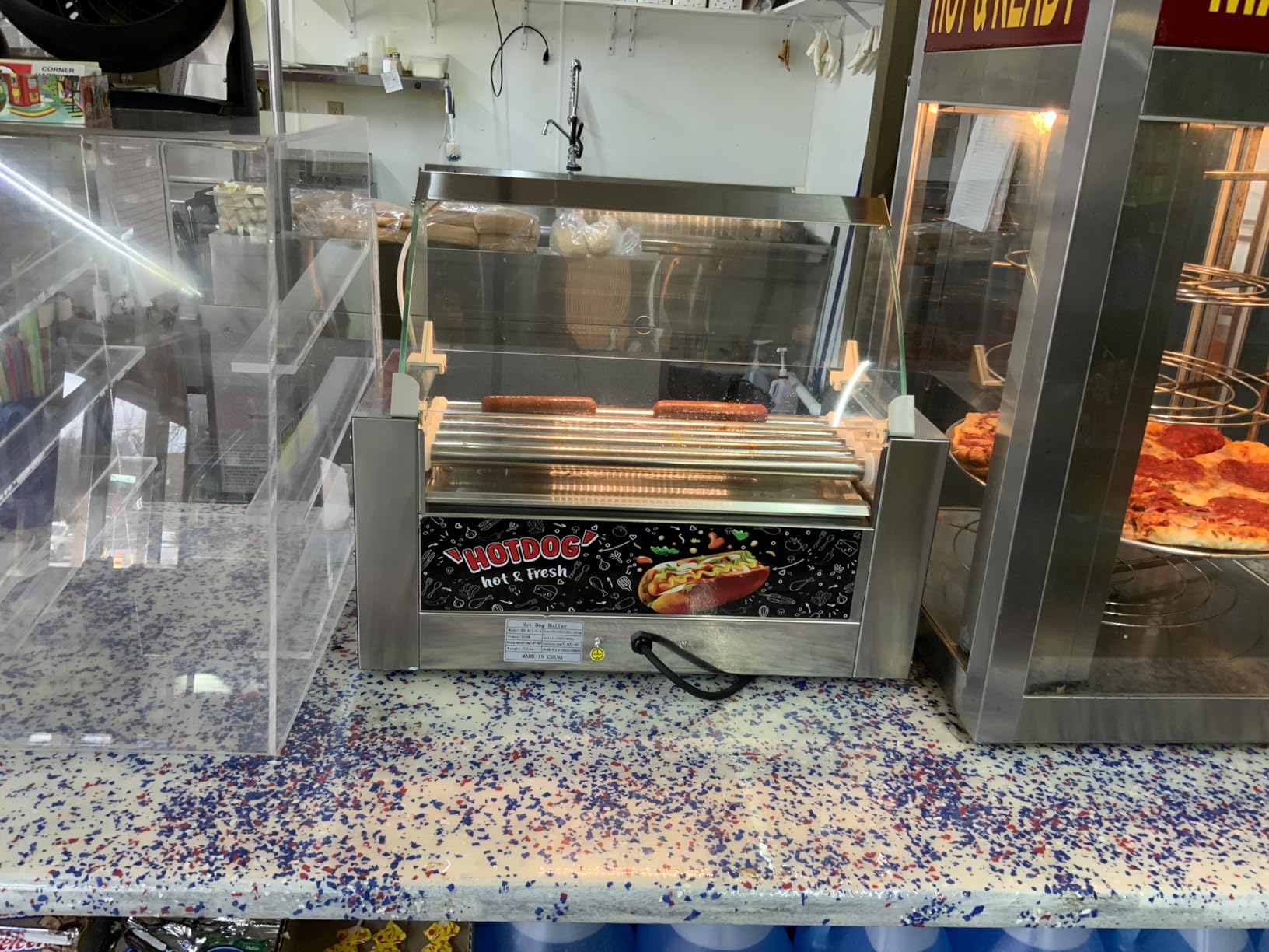 ROVSUN Hot Dog Roller, 30 Hot Dog 11 Rollers ETL Certified, Hot Dog Machine with Bun Warmer, Dual Temp Control, Glass Cover, LED, Side Storage Box, Shelf & Drip Tray for Home Commercial 2000W customer photo 1