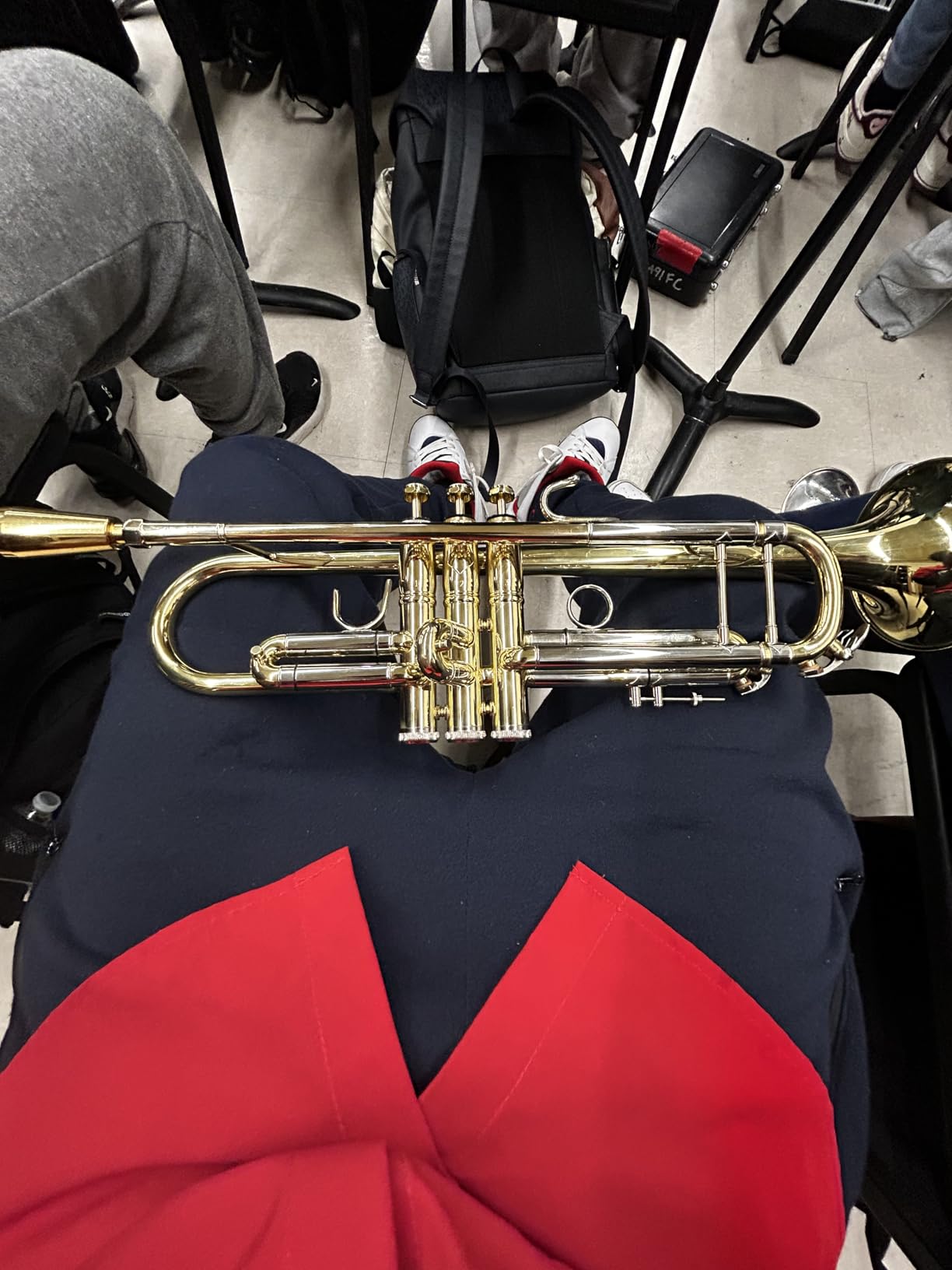 TR710 B Flat Student Trumpet with Red Gold Brass Leadpipe - Nickel Plated Stainless Pistons, 125mm Single Sheet Bell, Dual Braced Tuning Slide for Intermediate Musical Players customer photo 1