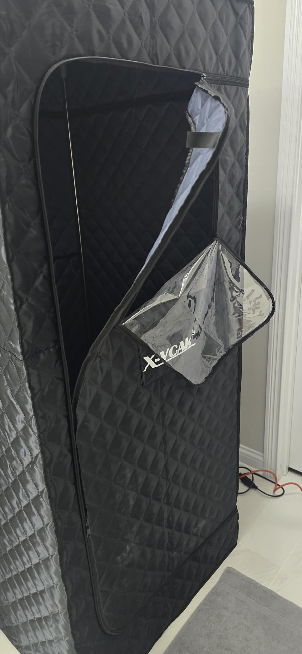 X-Vcak Upgraded Portable Sauna for Home，Relaxation, Steam Sauna for Home with Steamer, Remote Control, Folding Chair, 9 Levels customer photo 1