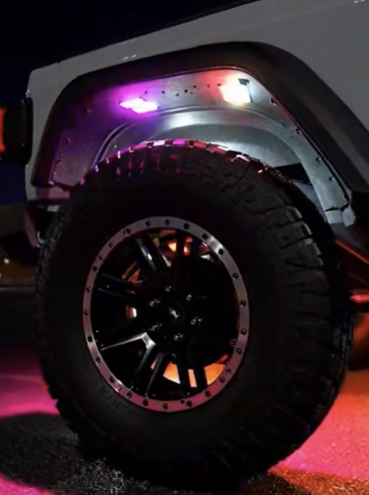 8 Pods 5 Sides Full Angle RGB Rock Lights for Trucks, App & Remote Control | RGB Rock Lights Compatible with 12V UTV SUV ATV Boat Golf Cart, Waterproof Multi-Color, Led Rock Lights with Music Mode customer photo 1