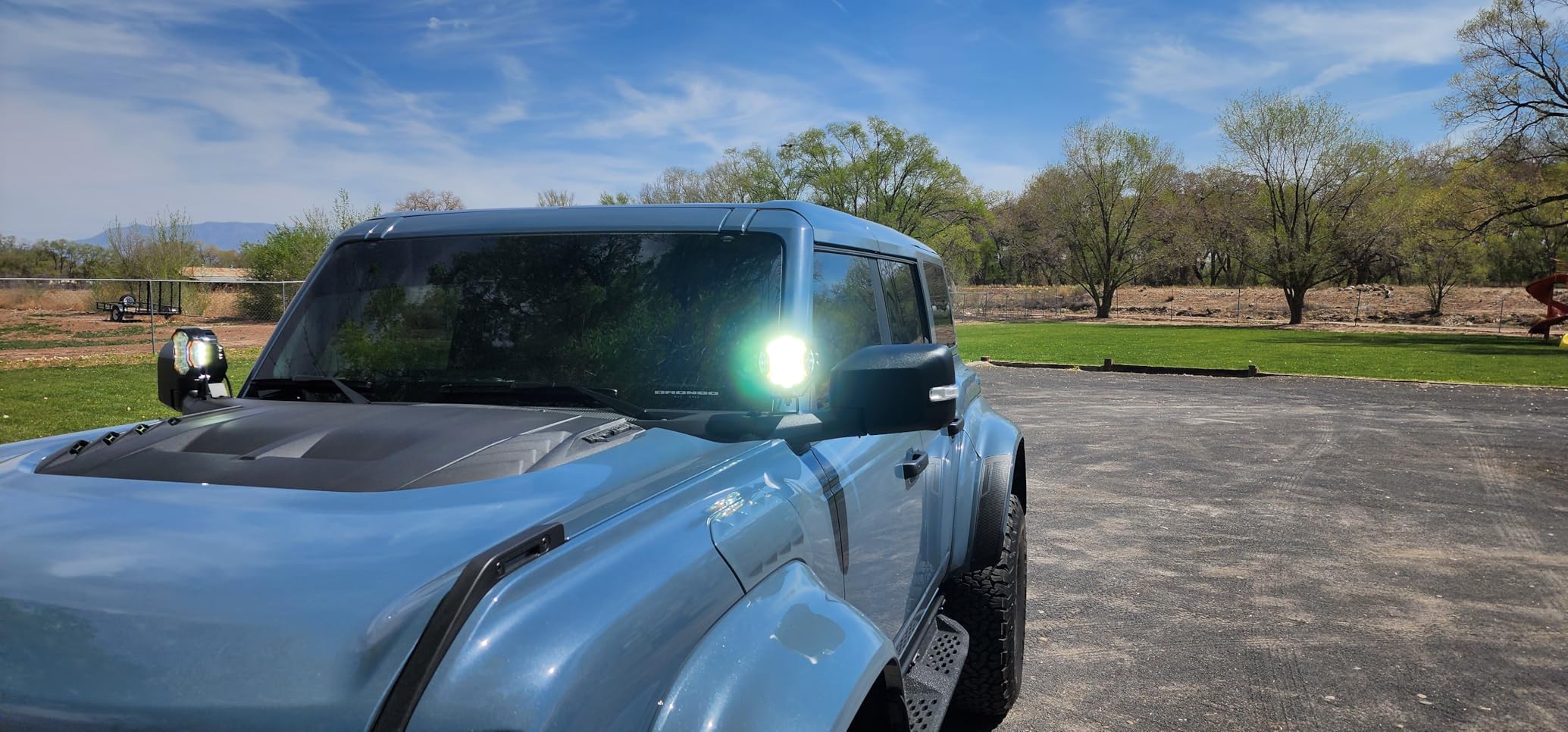 Auxbeam 5In V-Ultra Series 172W LED Light Pods, Offroad Round Driving Light | 270° Side Shooter with Amber DRL, 3 Lighting Modes, White & Amber Dual Color, Hyper Spot Beam, Black Cover, Built for Offroad customer photo 2