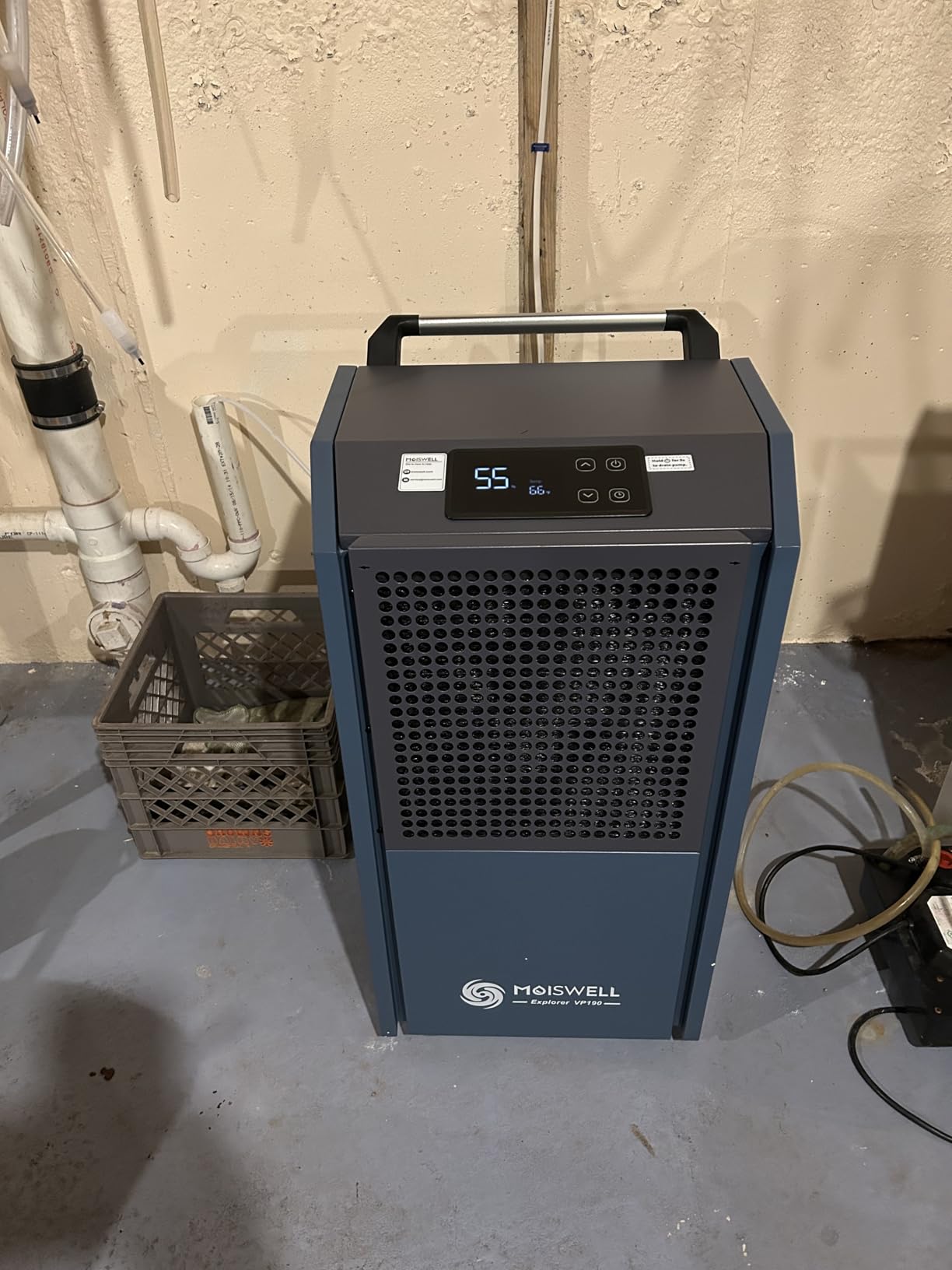 190 Pints Commercial Dehumidifier with Pump Heavy Duty for Basement | Timer | Industrial Portable Dehumidifier for Large Space Warehouse Grow Room | Water Damage Restoration | Auto Defrost | Drain Hose customer photo 2