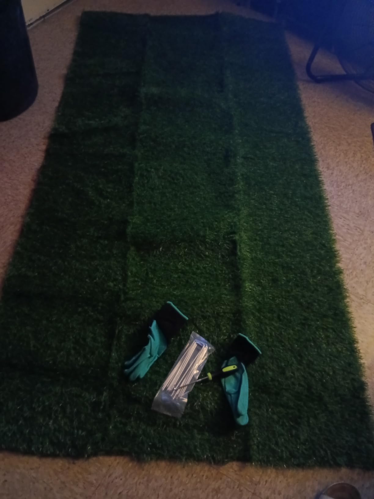 Artificial Grass Turf Outdoor, 4x6ft Fake Grass Mat with Drainage Holes | Synthetic, Realistic, Pet-Friendly, Dog Potty Training, Indoor Carpet for Balcony, Patio, Garden, Landscape Lawn Decoration customer photo 2
