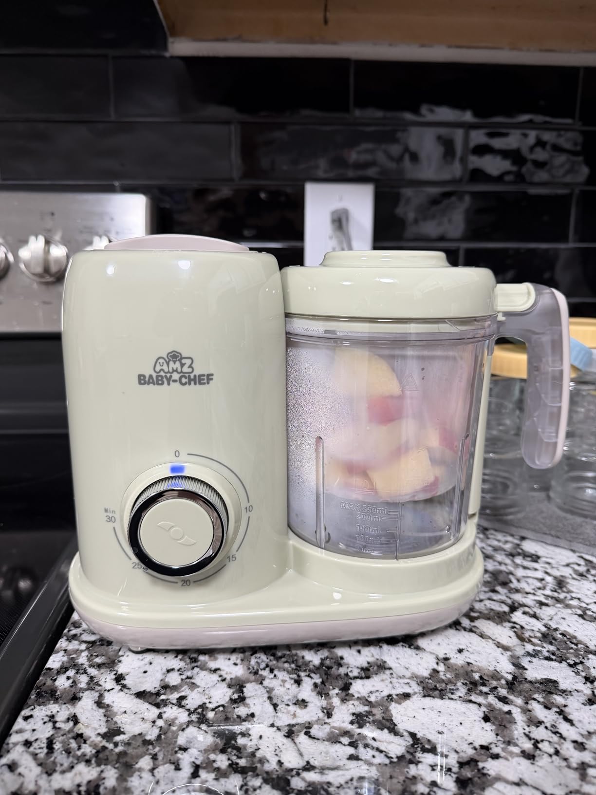 AMZBABYCHEF Baby Food Maker, 4 in 1 Baby Food Processor and Steamer, Green customer photo 1