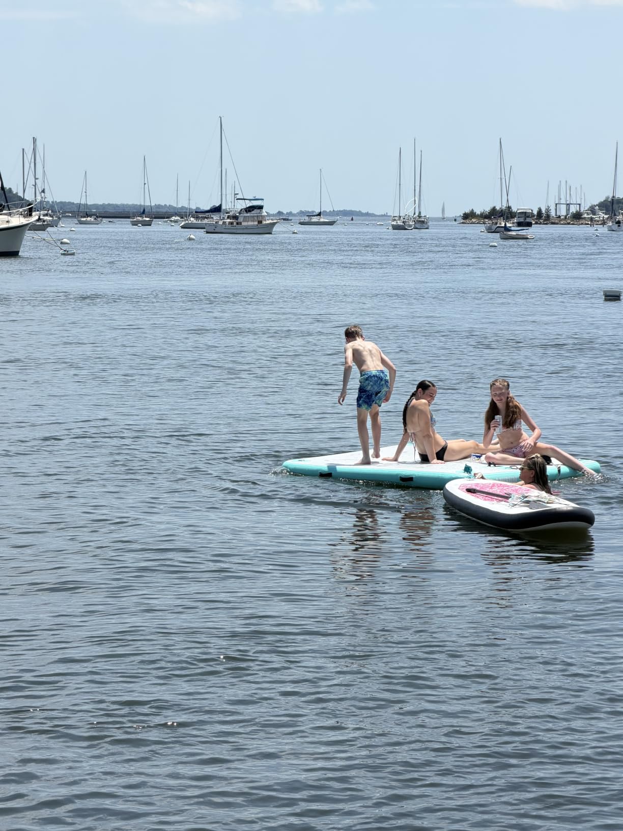 AWSUM Inflatable Floating Dock for Water Activities, 6ft-15ft Island Raft | With Non-Slip Surface, Load Capacity 450-1800 lbs, Water Platform for Pool, Lake, Pond, Beach, River & Ocean Activities customer photo 2