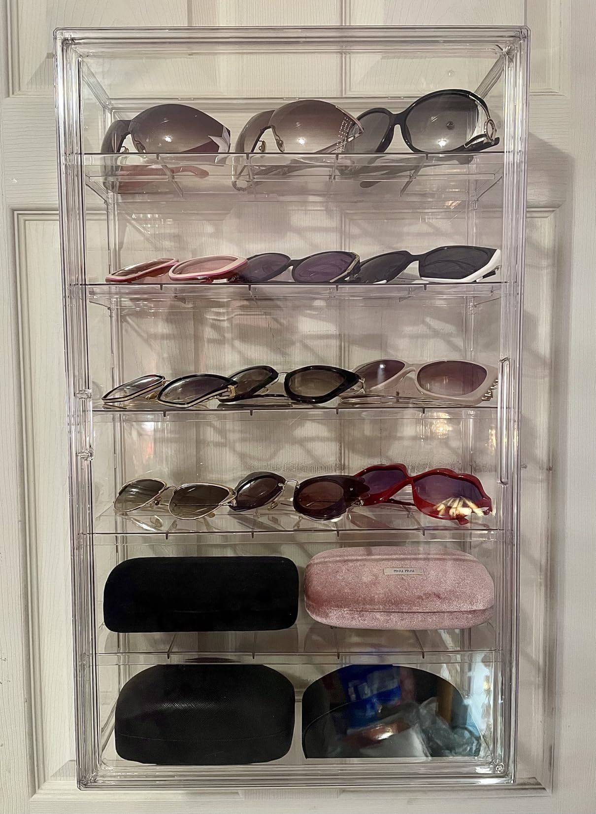 BOHOIDEE 3 Tiers Clear Display Case for Figures, Acrylic Storage Organizers Box with Magnetic Door, Wall-Mounted Dustproof Showcase for Collectibles Action Figure customer photo 2