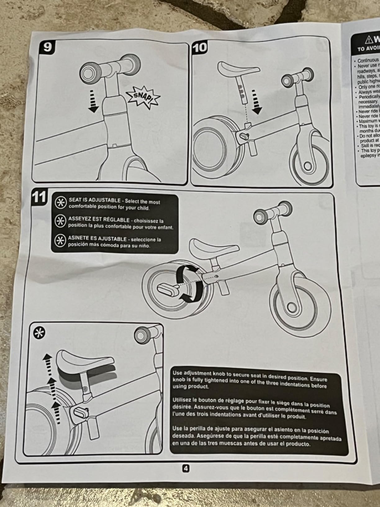 Radio Flyer Steady Start Balance Bike, for Kids Ages 1-3, Red | Kid & Toddler Balance Bike, Pedal-Free for Quick Learning, Wide Front and Dual Rear Tires, Tool-Free Adjustable Seat customer photo 2