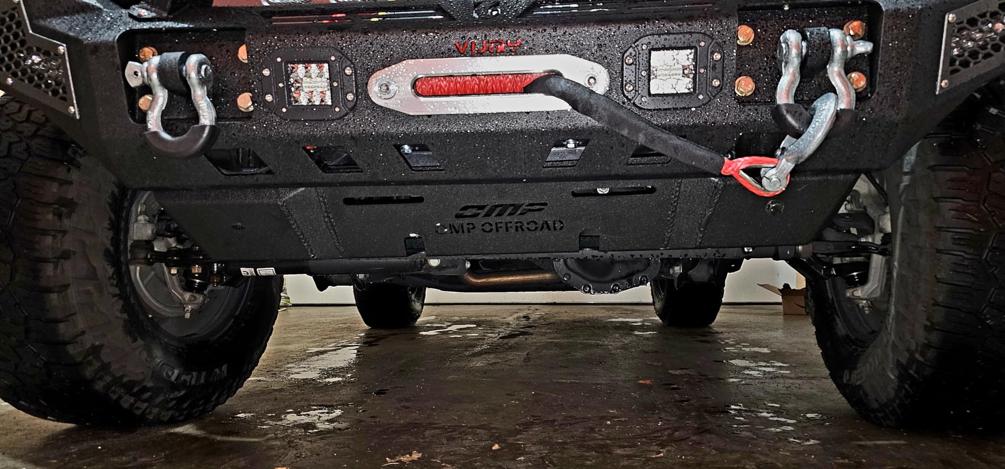 OMP Offroad Aluminum Front Skid Plate Compatible for Jeep Wrangler 2018-2026, Jeep Gladiator - Heavy Duty Gladiator bumper skid plate, Light Weight, Easy Installation customer photo 2