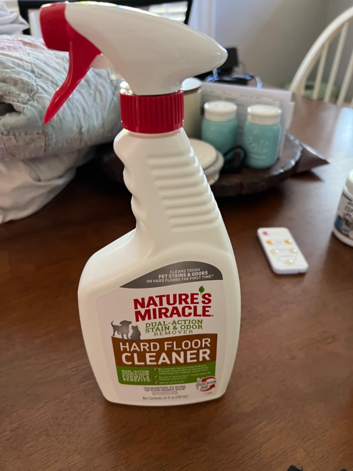 Nature's Miracle Hard Floor Cleaner, 24 Ounces, Dual-Action Stain and Odor Remover Works to Remove Tough Pet Stains and Odors On Sealed Wood and Hard Floor Surfaces customer photo 1
