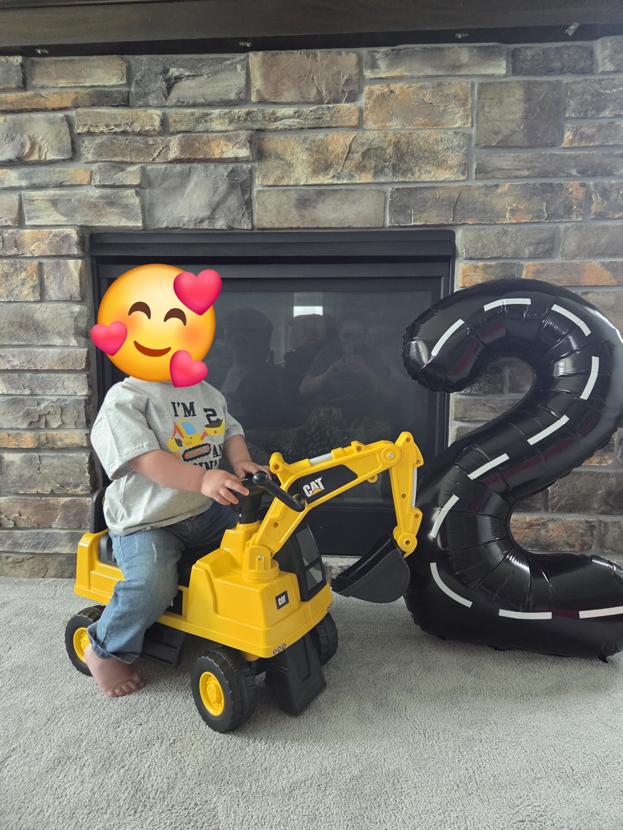 Best Ride On Cars CAT Excavator Push Car - Licensed Caterpillar Ride-On Digger Toy for Kids with Rotating Bucket & Under-Seat Storage - Construction Vehicle for Toddlers customer photo 2