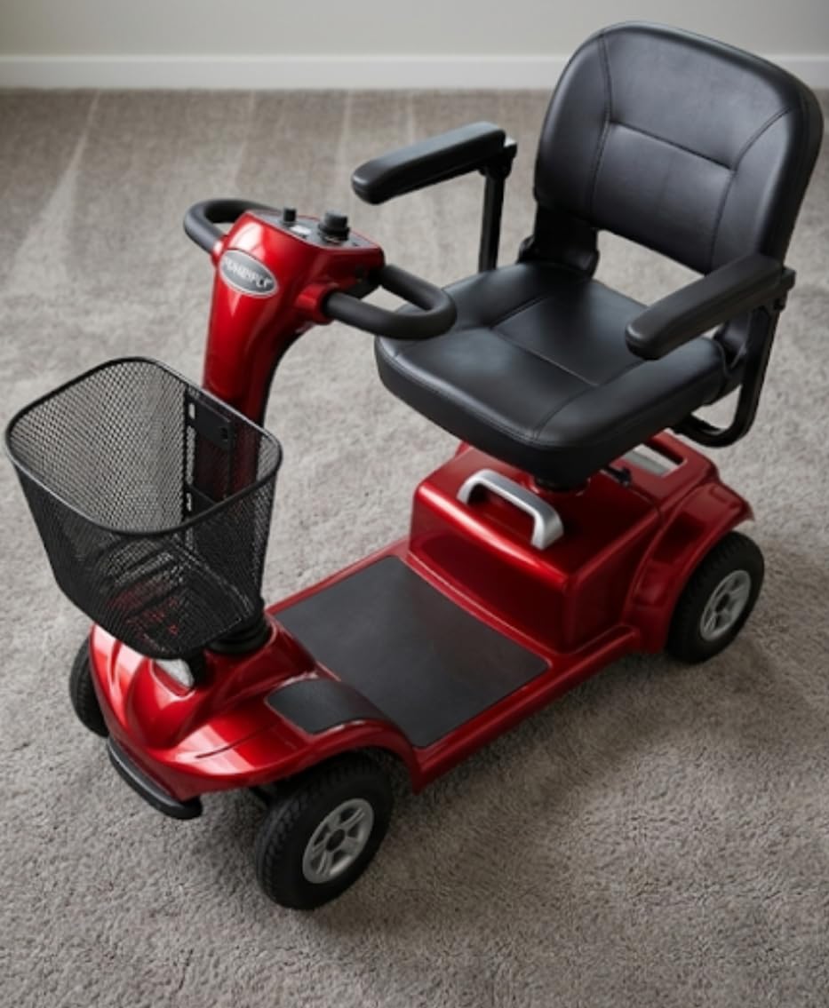 Hoverfly T4 Mobility Scooter for Seniors, Max 12.4-Mile Range & 3.7 mph, 3-Position Seat & Anti-slip Rear Wheel, Removed Battery&Quick Fold Design, Solid 9