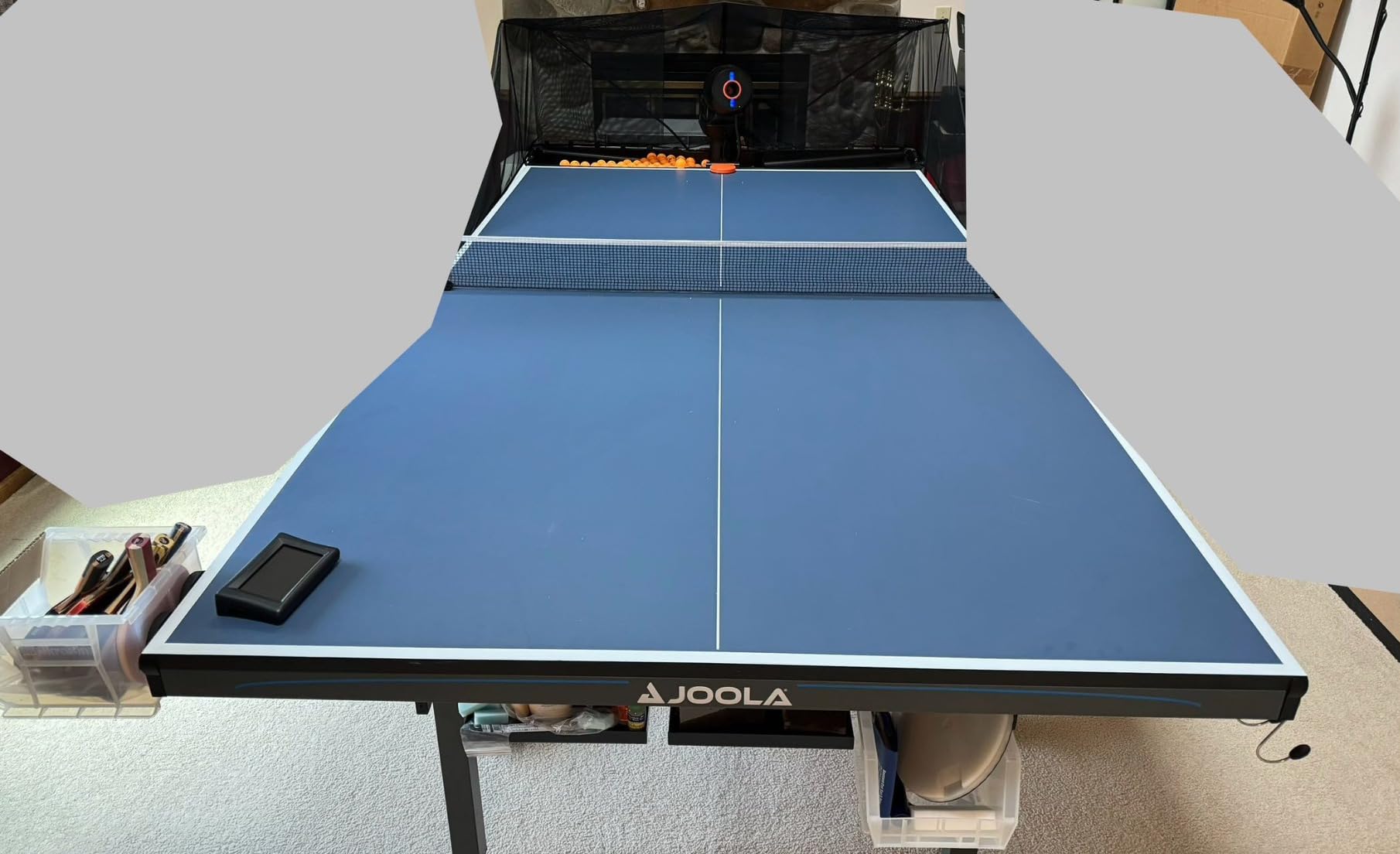 Table Tennis Robot with Net, Automatic Ping Pong Machine, E-Pad/APP Control, 396 Pre-Saved Ball Trajectories, Programmable Drills customer photo 1