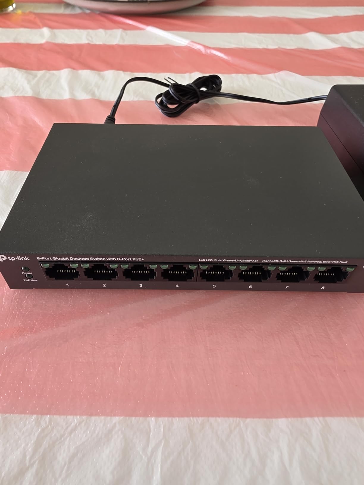 TP-Link LS108GP, 8 Port PoE Gigabit Ethernet Switch | 8 PoE+ Port 62W, Plug & Play, Extend Mode, PoE Auto Recovery, Desktop/Wall Mount, Silent Operation customer photo 1