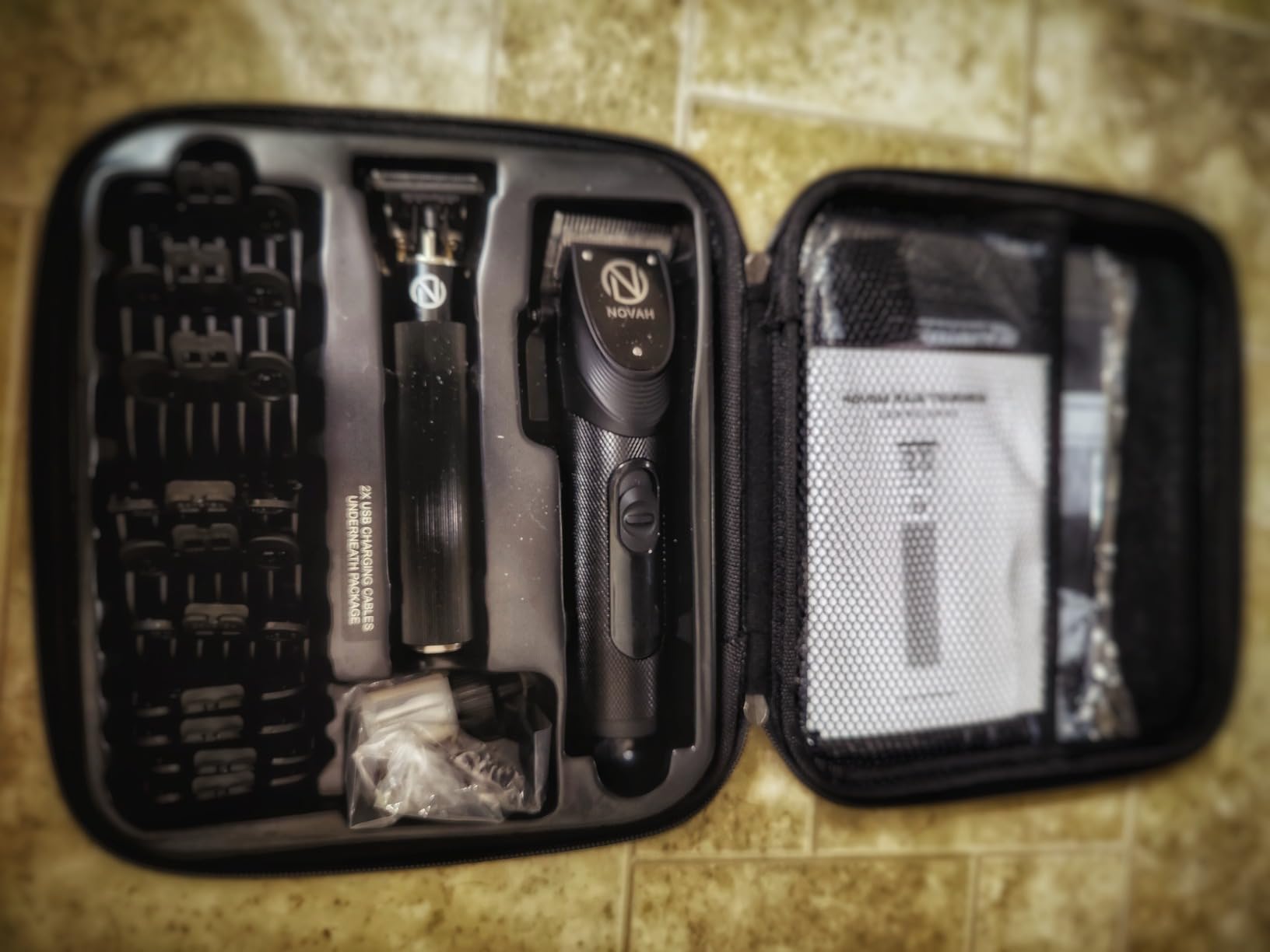 Novah Professional Hair Clippers for Men, Professional Barber Clippers and Trimmer Set, Mens Cordless Clipper, Fade Haircut Kit, Electric Hair Cut Machines customer photo 2
