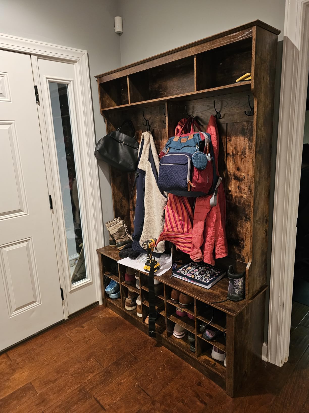 Hall Tree with Bench and Shoe Storage, 53