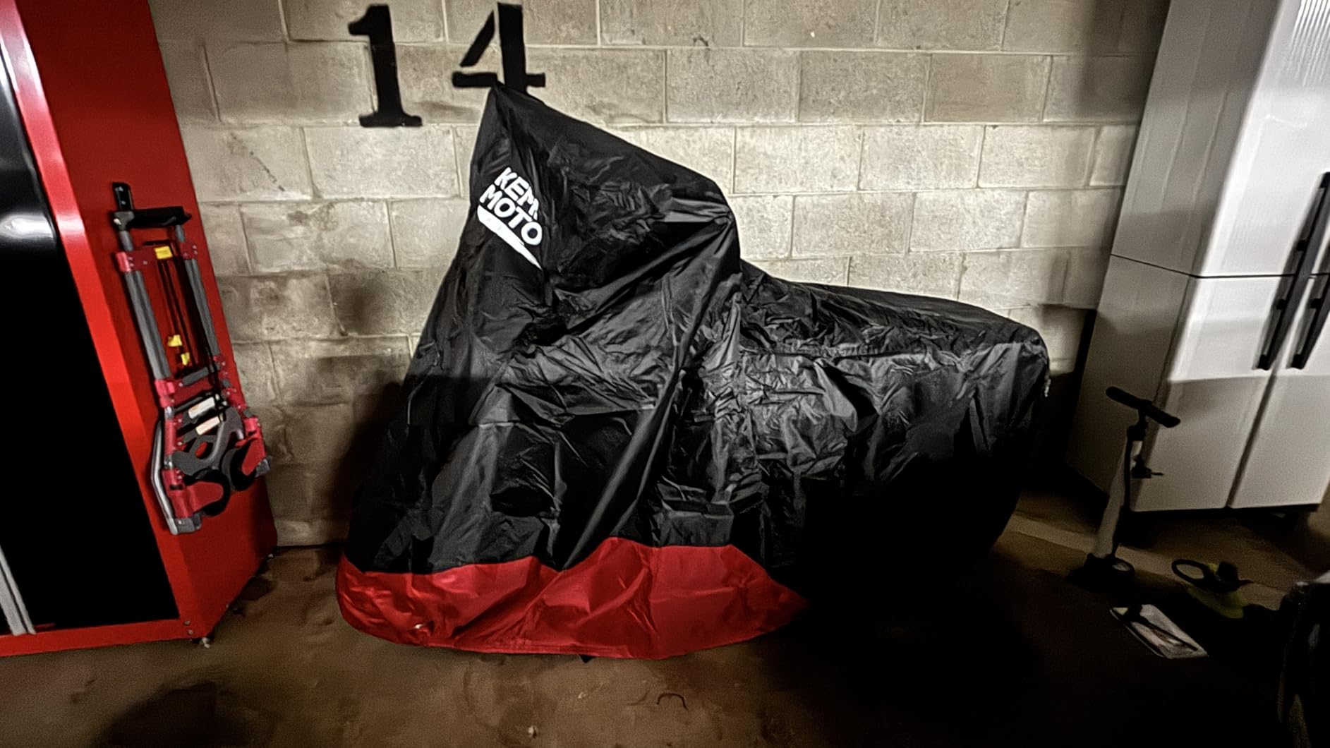 KEMIMOTO 420D Heavy Duty Waterproof Outdoor Motorcycle Cover Side Top Box - Fit Adventure R1250 GS Tenere 700 KLR 650 Africa Twin 1290 Super Adventure Transalp All Weather Windproof Buckle customer photo 2