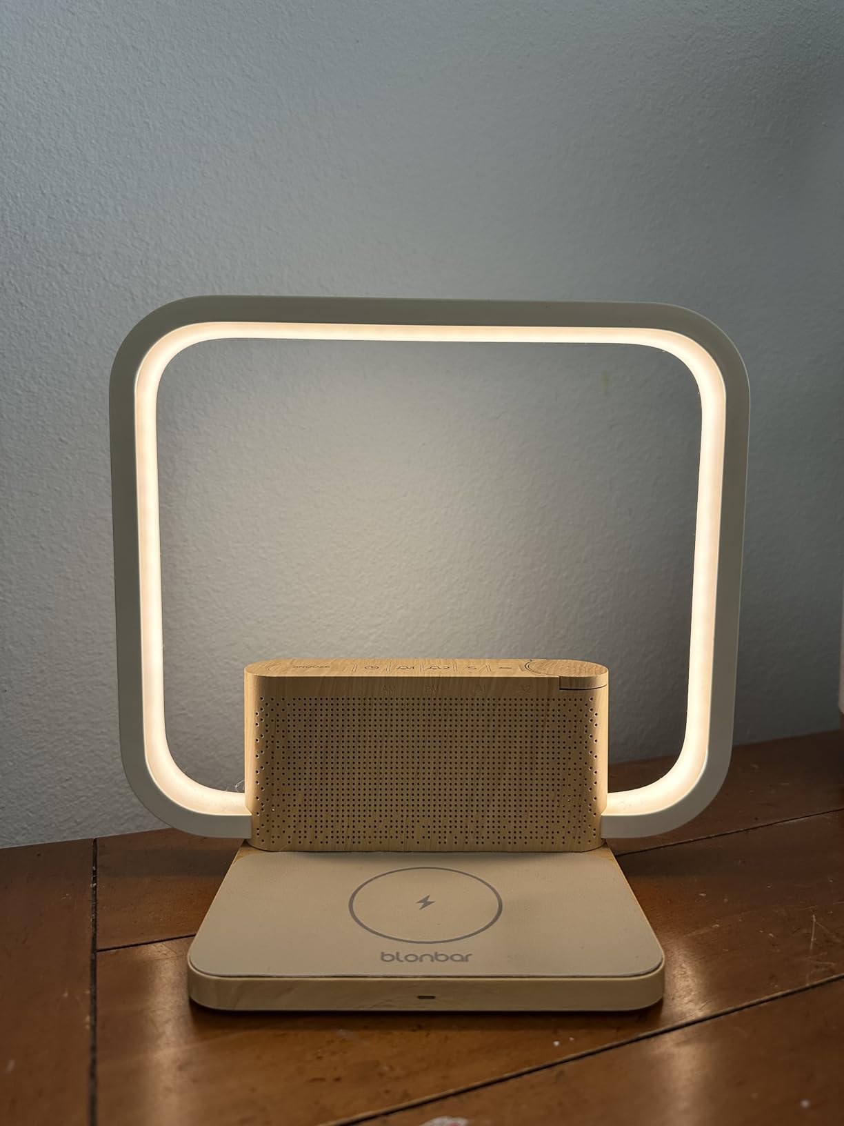 Sunrise Alarm Clock with Wireless Charging Desk Touch Lamp 3 Level Dimmable Wake-up Light Bedside Lamps for Bedroom Living Room,Sunrise Lamp with 10 Natural White Noise Sound 30/60/90 Mins countdown customer photo 2