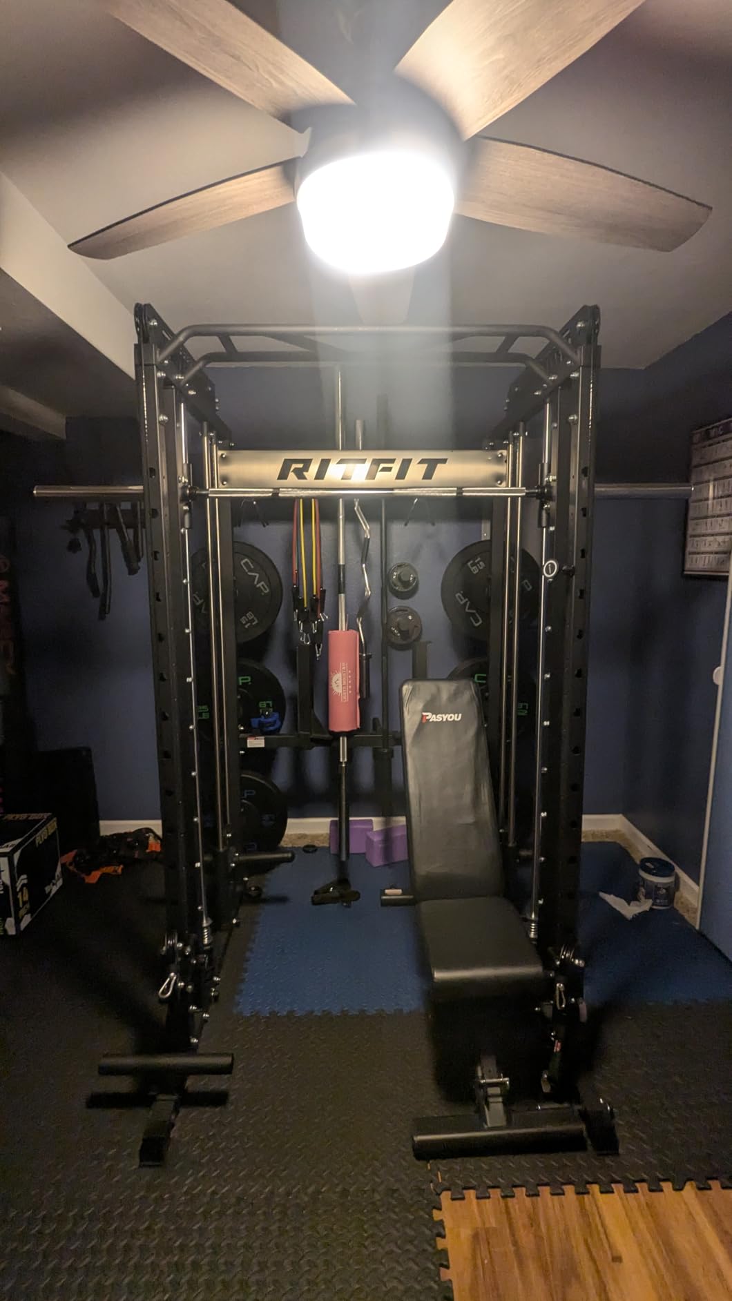 RitFit M1 Pro Smith Machine with Cable Crossover System, Multi-Function Squat Rack Power Cage for Home Gym, Power Rack and Packages customer photo 2