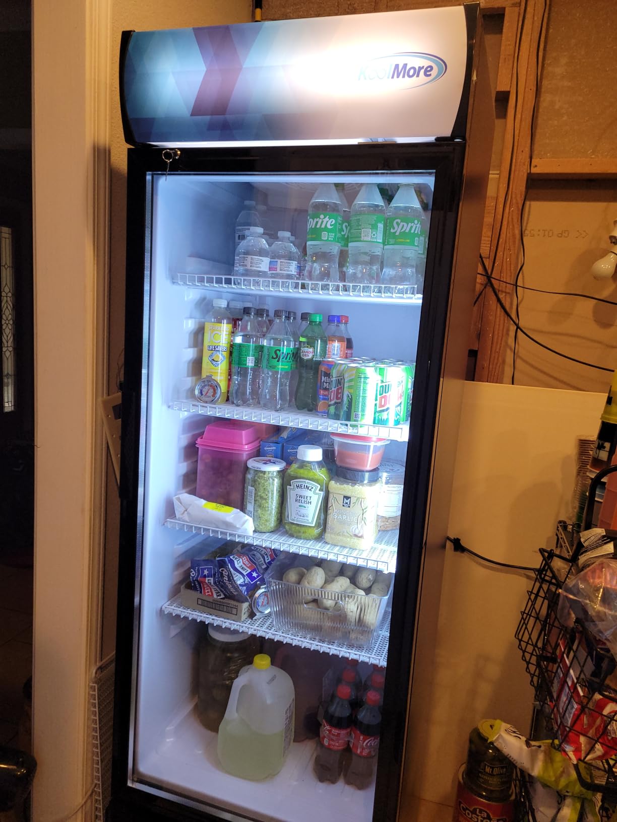 KoolMore 23 in. One Glass Door Commercial Display Merchandiser Refrigerator Cooler in Black, ETL Listed, 10 cu. ft. (KM-MDR-1GD-10C) customer photo 2
