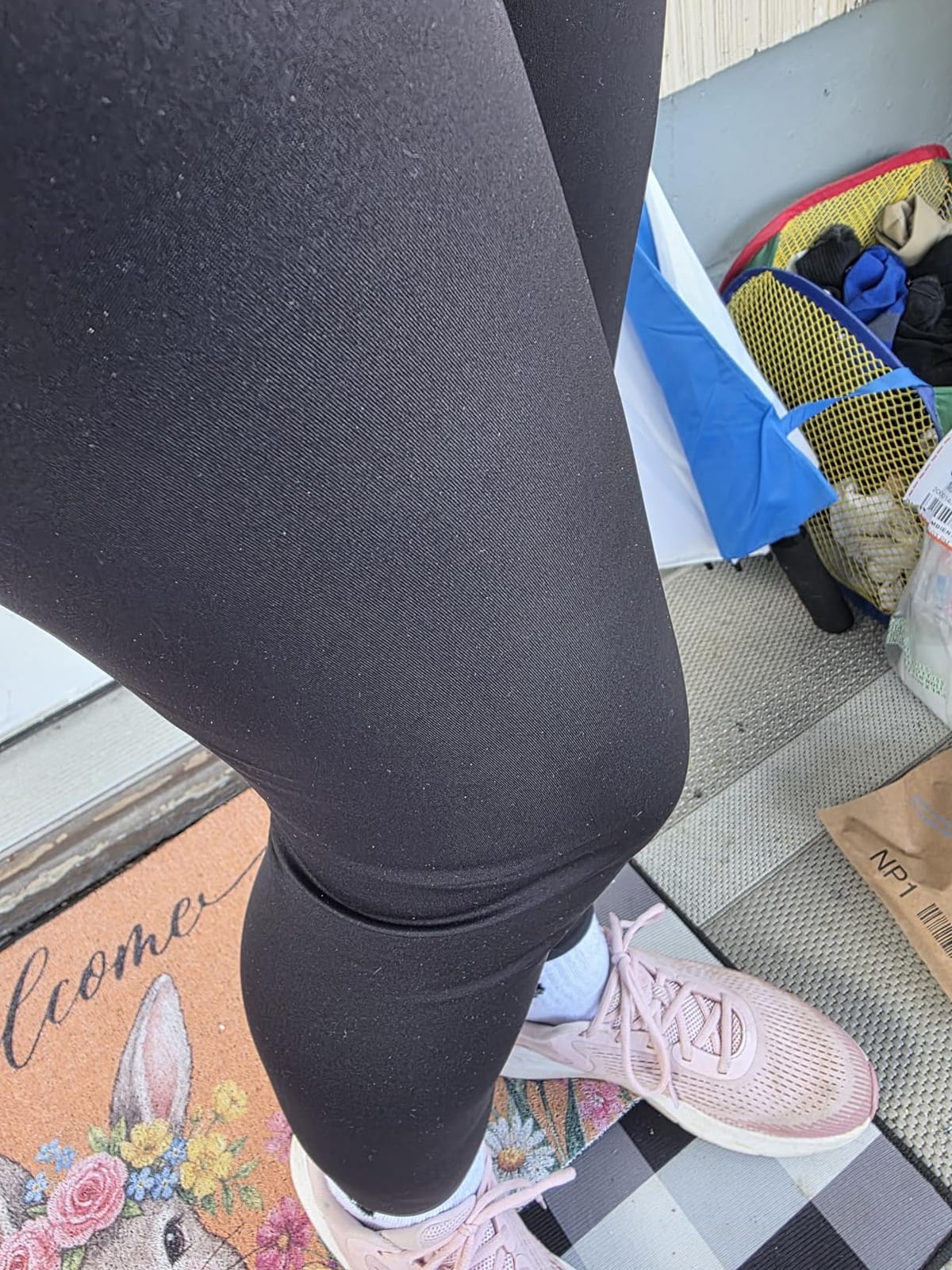 Women's Compression Leggings Butt Lifting Work Out Athletic Gym High Waist Tummy Control Stretchy with Pockets customer photo 2