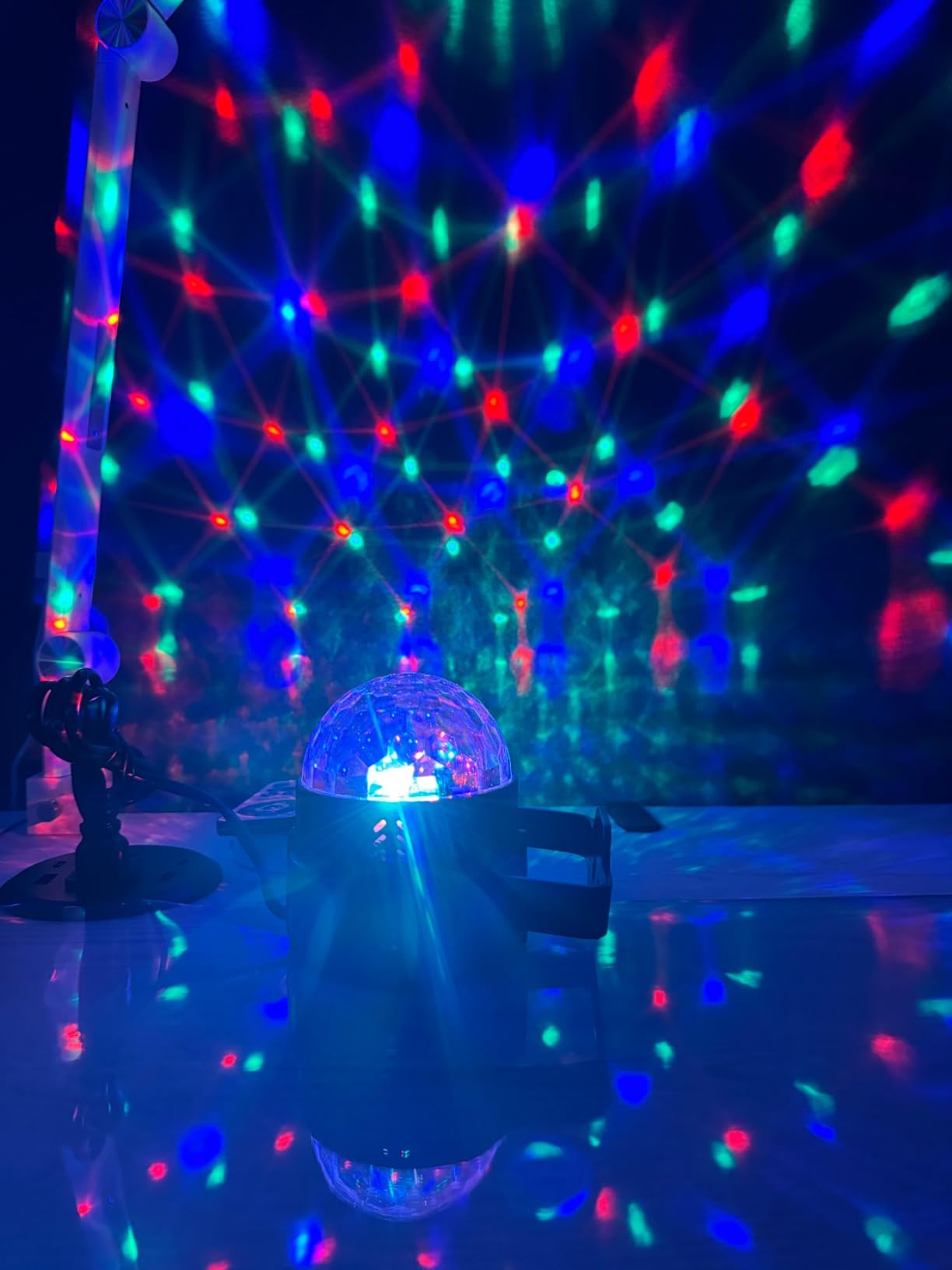 Luditek 3-Pack Sound Activated Party Lights with Remote Control Dj Lighting, Disco Ball Light, Strobe Light Stage Lamp for Home Room Dance Prom customer photo 1