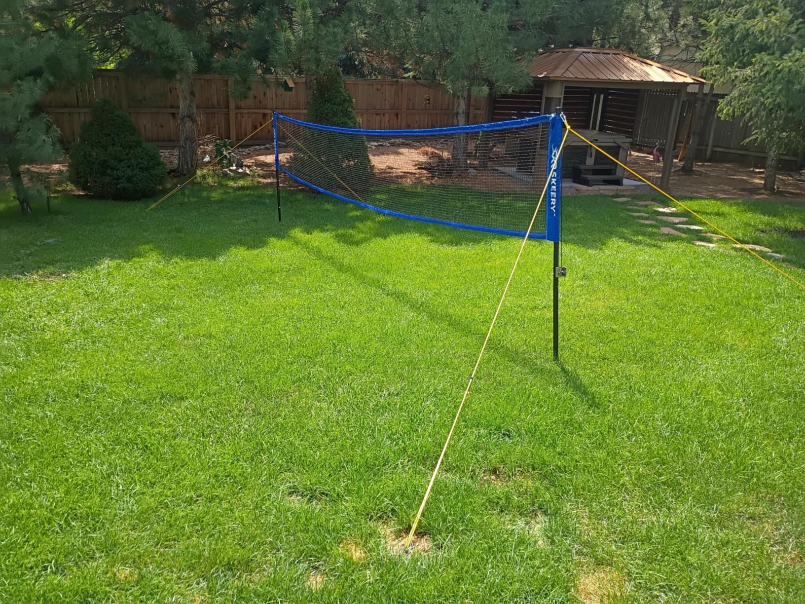 SKEERY Professional Badminton Set with Winch System, Portable Badminton Net includes Carbon Aluminum Badminton Rackets Set of 4, 3 Shuttlecocks and Carrying Bag, Badminton Sets for Backyards, Beach customer photo 2
