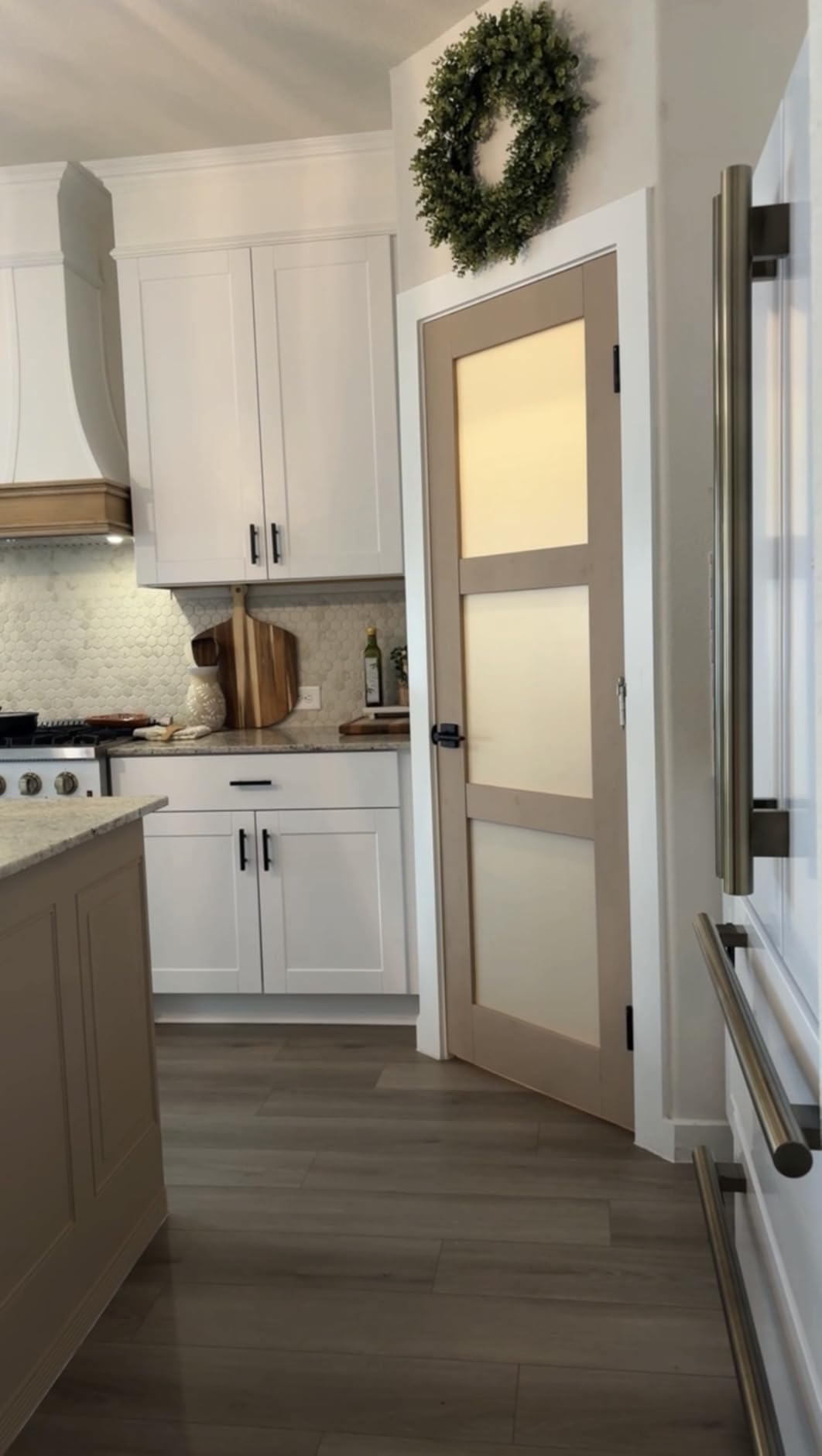 28x80 Interior Door Slab, 3-Lite Frosted Glass Doors, Pantry Door, Room Doors | Pre-Built Solid Core Door Panel for Barn Door, Pocket, French Doors, Bathroom, Closet & Bedroom Door, White Prefinished & Paintable customer photo 1