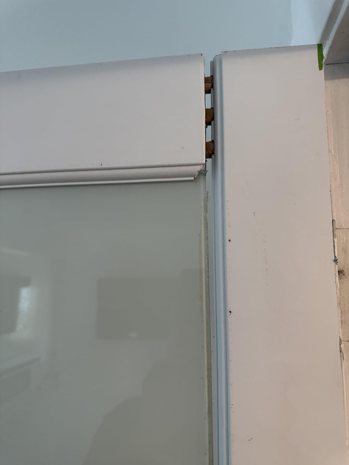 30x80 Interior Door Slab, 5-Lite Frosted Glass Doors, Pantry Door, Room Doors | Pre-Built Solid Core Door Panel for Barn Door, Pocket, French Doors, Bathroom, Closet & Bedroom Door, White Prefinished & Paintable customer photo 2