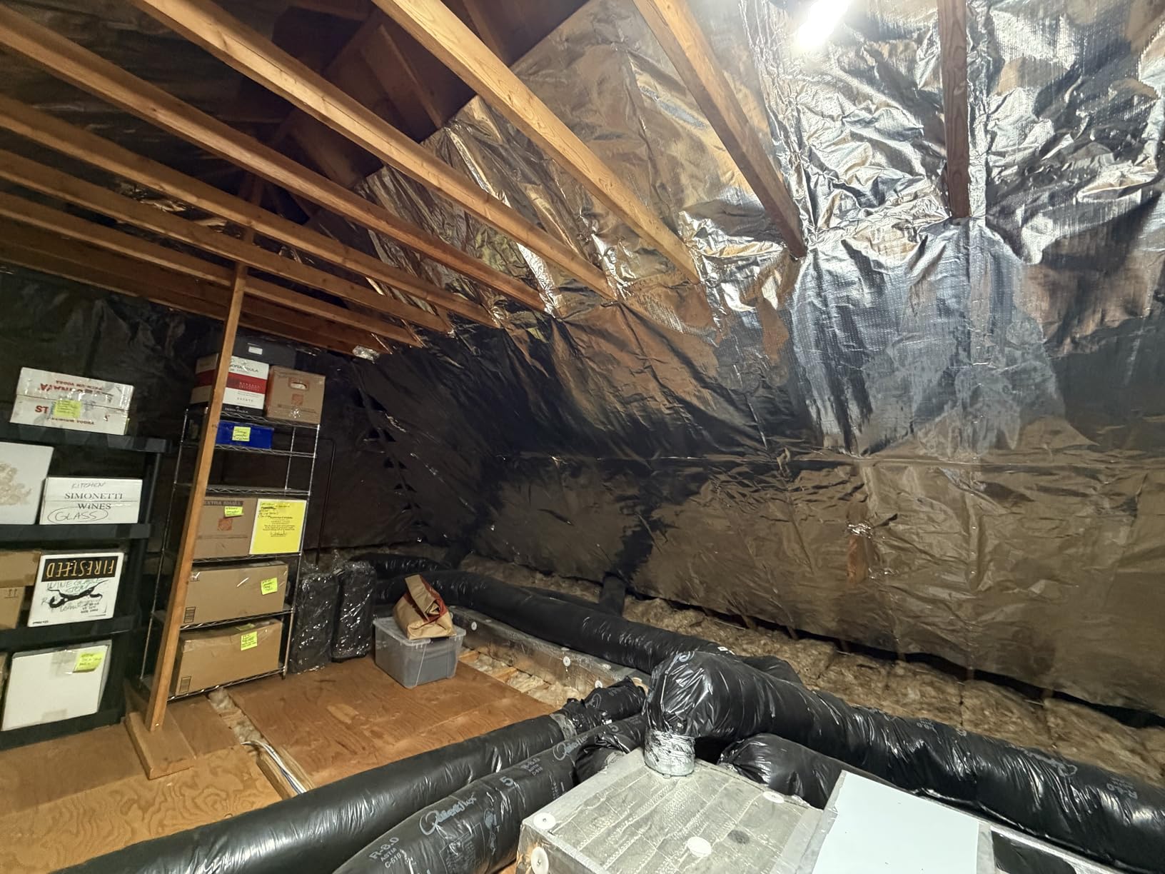AtticFoil Original Attic Radiant Barrier - 48 Wide / 1000 sq ft, Tearproof Perforated/Breathable Double-Sided Pure Aluminum Foil Insulation + Free Tape, Blocks 97% Radiant Heat (1000 sq. ft roll) customer photo 2