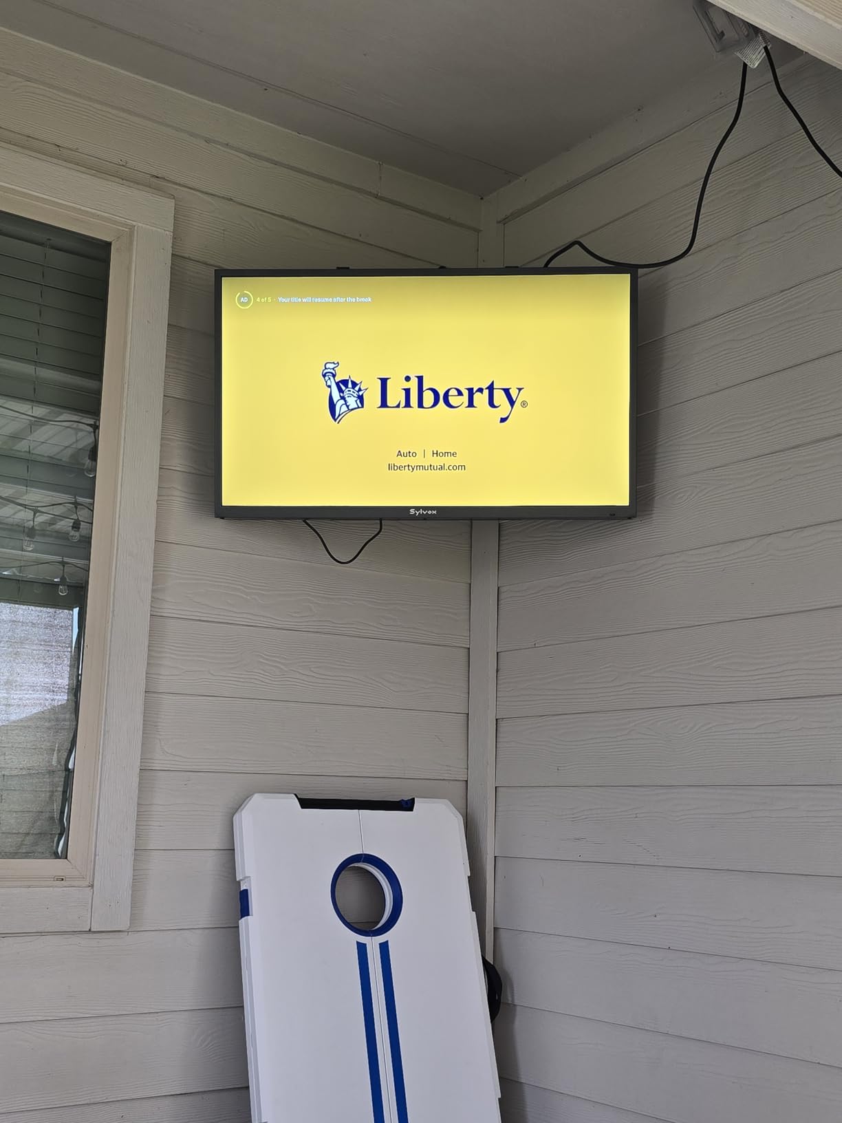 SYLVOX Outdoor TV, 43 inch Smart Waterproof Outdoor TV, 4K UHD Weatherproof | IP56, Support Dolby Vision Atmos, Google Cast, 1000 nit Brightness for Outside Partial Sun & Full Shade (Deck Pro 3.0 /2026) customer photo 1