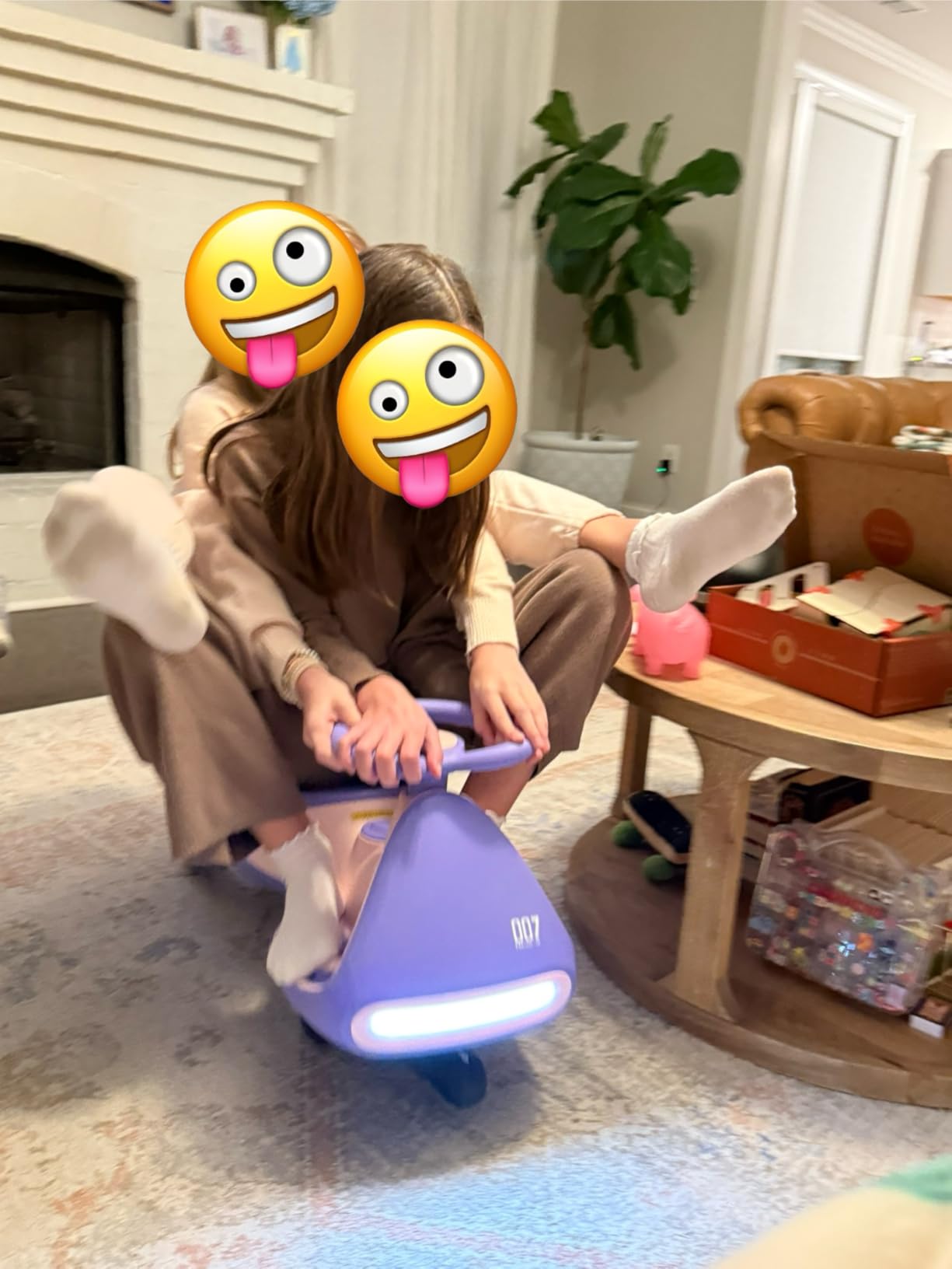 FanttikRide N7 Pro Electric Wiggle Car, Flashing Wheels, for Ages 3+, Blue | Max 4 Mph, Anti-Rollover, Kids Car with Bluetooth, Ride on Car with 150 Lbs, Easy Assembly, Indoor / Outdoor, CyberWiggle customer photo 2