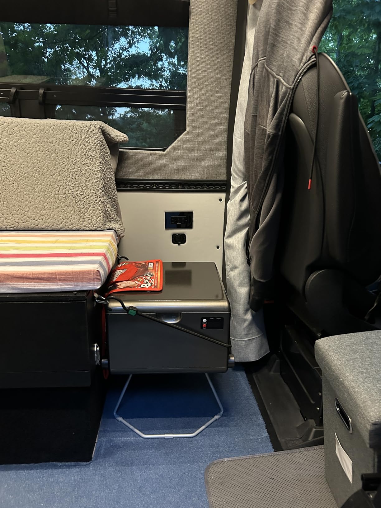 LE-310 Compact Dry Flush Toilet for Van Life and Off-Grid, Gray | Self-Contained rechargeable, Foldable design, no plumbing setup, easy storage, made for RVs, road trips, cabins and marine customer photo 2