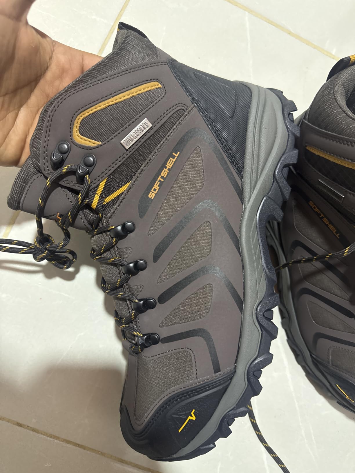 NORTIV 8 Waterproof Steel Toe Work Boots for Men | ASTM Safety Construction Boots Slip-resistant Outsole Comfortable & lightweight design All-day Wear ARMADILLO-STL customer photo 2