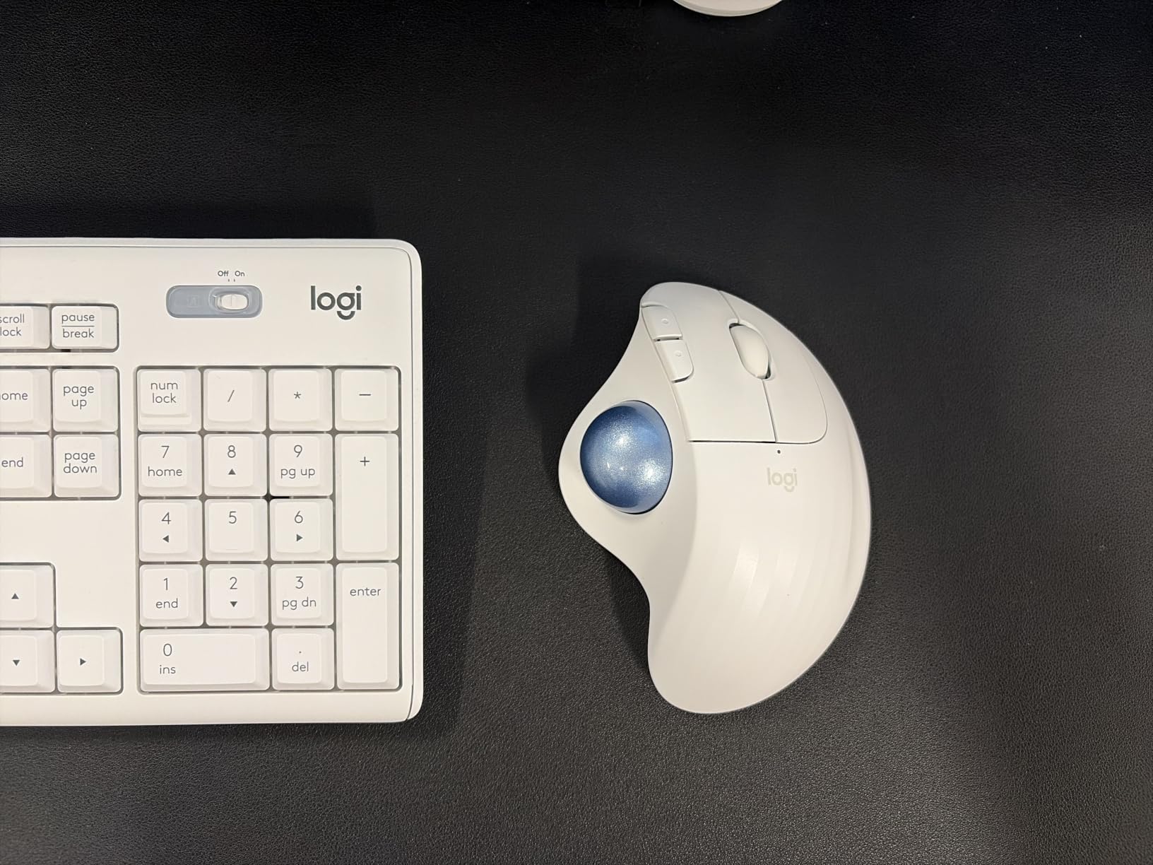 Logitech Ergo M575S Wireless Bluetooth Trackball Mouse - Black Silver Ball | Easy thumb control, precise and smooth tracking, Bluetooth and includes Logi Bolt USB receiver, PC Mac compatible customer photo 1