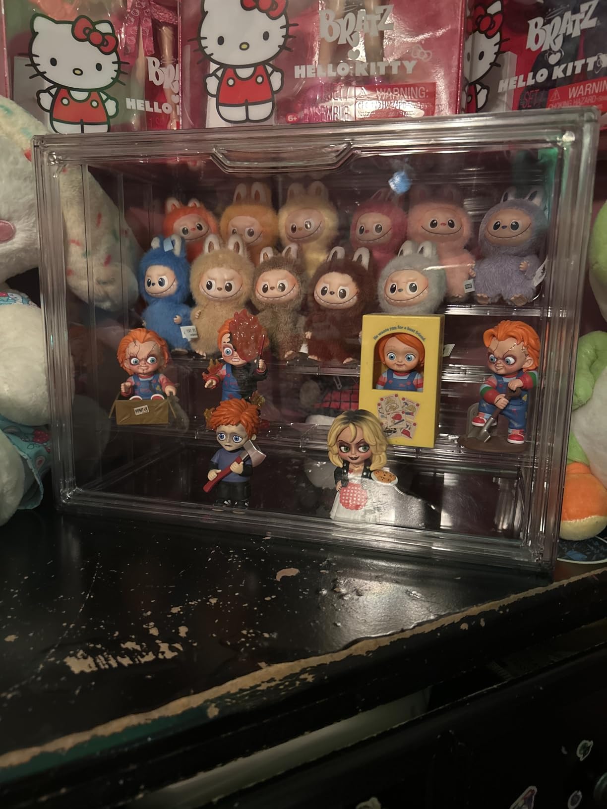 3 Layer Acrylic Display Case Stackable Clear Box for Collectibles, 2 Pack | Removable Adjustable Partitions & Magnetic Door, Interlocking Stable Design, Dustproof Cover for Figurine Storage customer photo 1