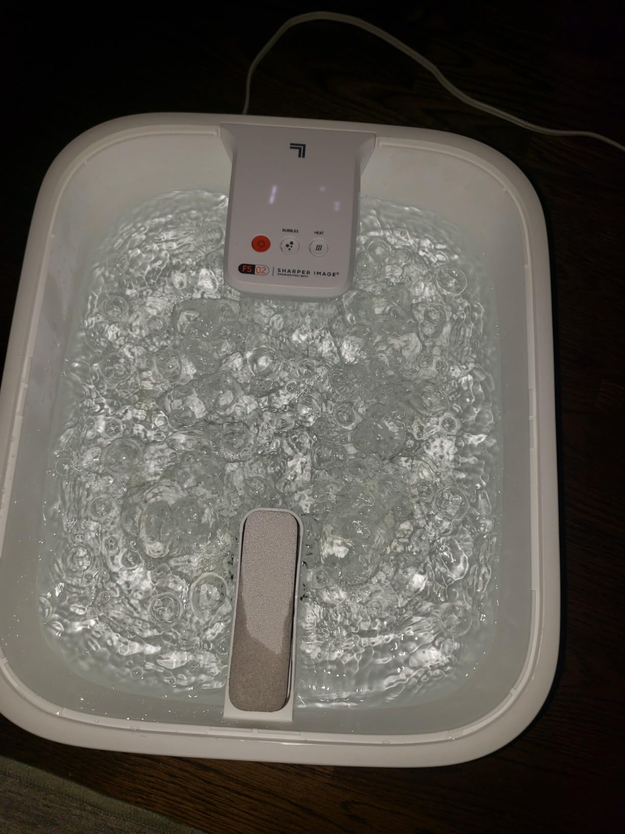 Sharper Image Spahaven Foot Bath Deluxe - Heat, Bubble Jets, Massage Rollers, Pumice Stone Foot Scrubber, Foot Soaking Tub, Feet Pedicure Tools, Callus Remover, Aesthetic Room Decor, Gift for Women customer photo 2