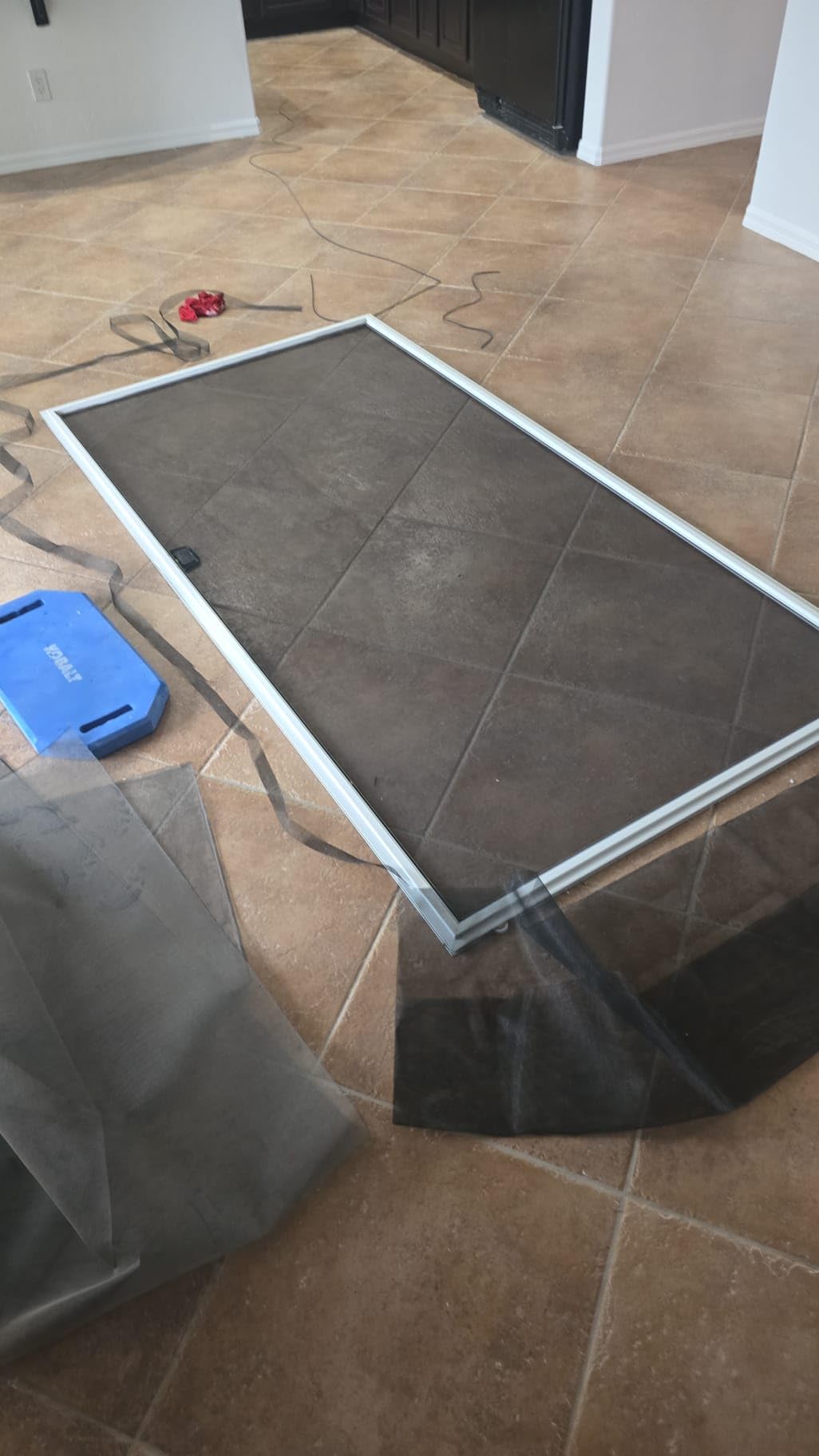 Window Screen Replacement Kit, 8-in-1 DIY Screen Door Repair Kit with Fiberglass Mesh 48