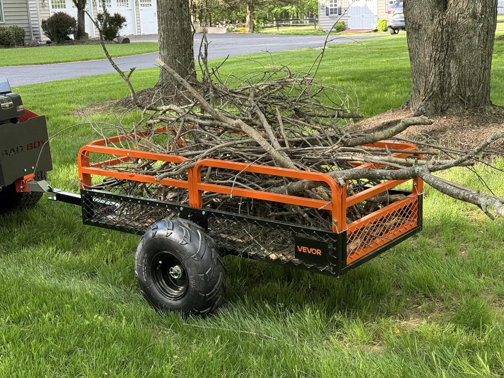 VEVOR ATV UTV Trailer Tow Behind Dump Cart, 1500lbs Capacity customer photo 1