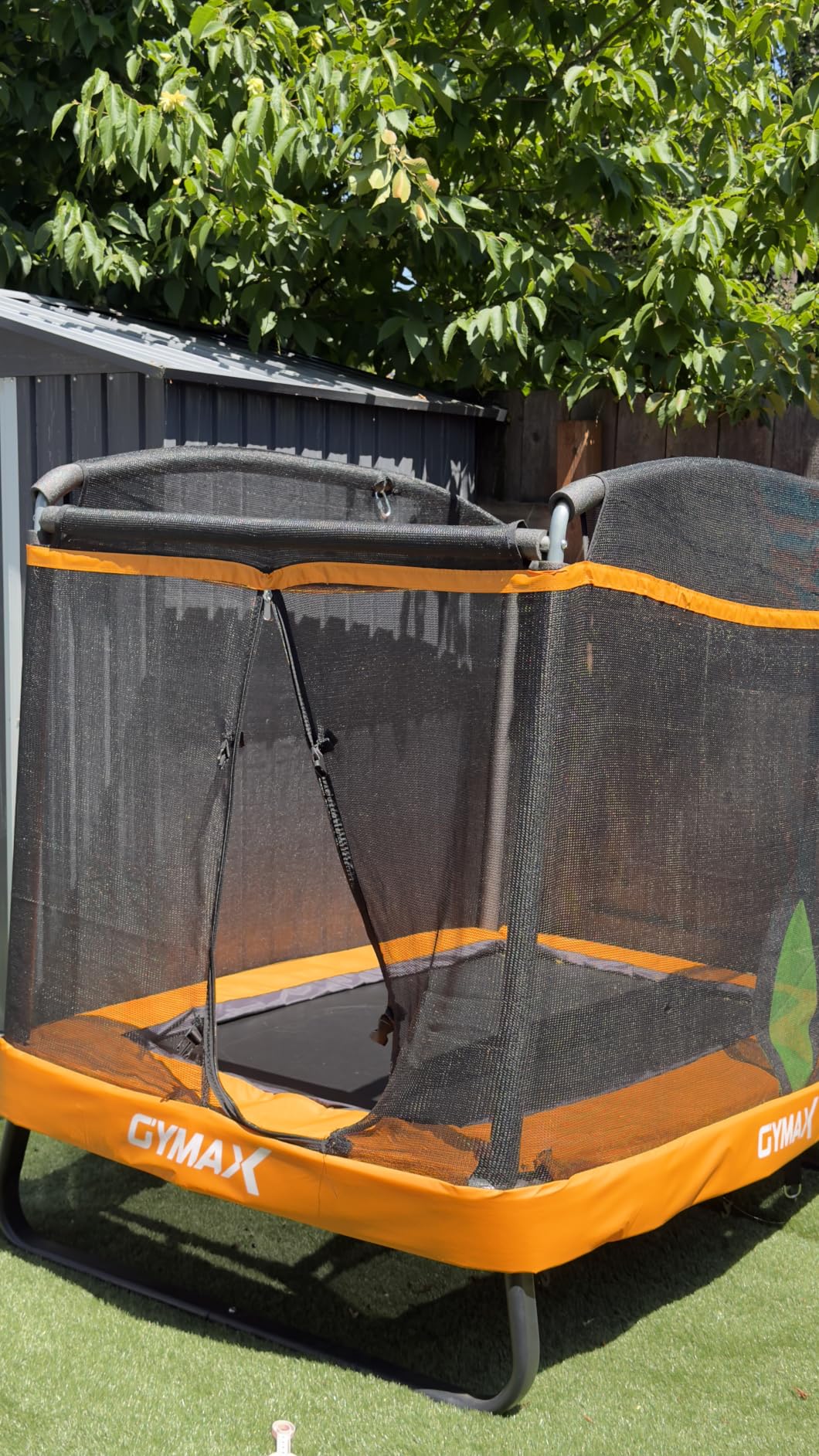 Goplus 6FT Kids Trampoline with Swing, ASTM Approved Rectangle Recreational Trampoline w/Enclosure Safety Net, Galvanized Steel Frame, Indoor Outdoor Baby Toddler Trampoline for Boys Girls customer photo 1