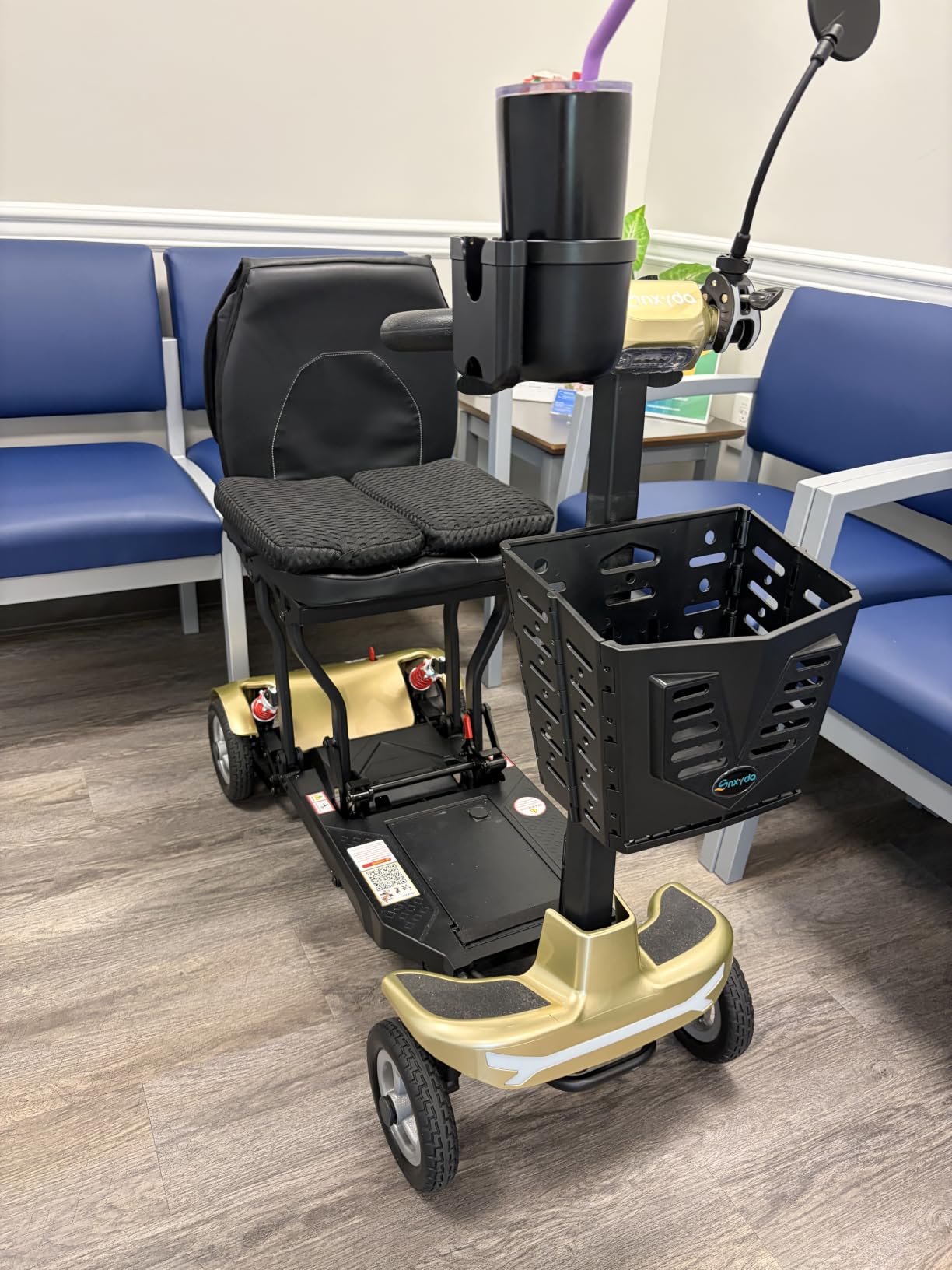 Folding Mobility Scooters for Seniors & Adults - 37.5lbs Lightweight Portable Travel Electric Scooter, Airport & Cruise Approved, All Terrain 4-Wheel Motorized Scooter, 275 lbs Capacity, Blue customer photo 1