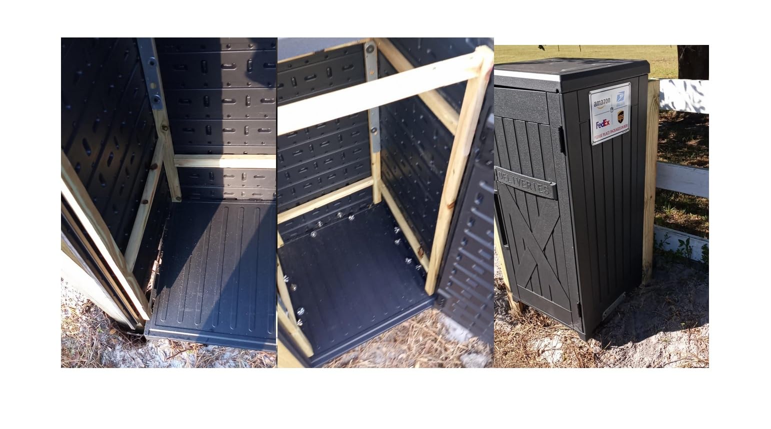 YITAHOME Resin Package Delivery Box 51 Gallon | Secure Lockable Resin Package Delivery Container, Deck Box for Porch & Curbside, Black customer photo 2