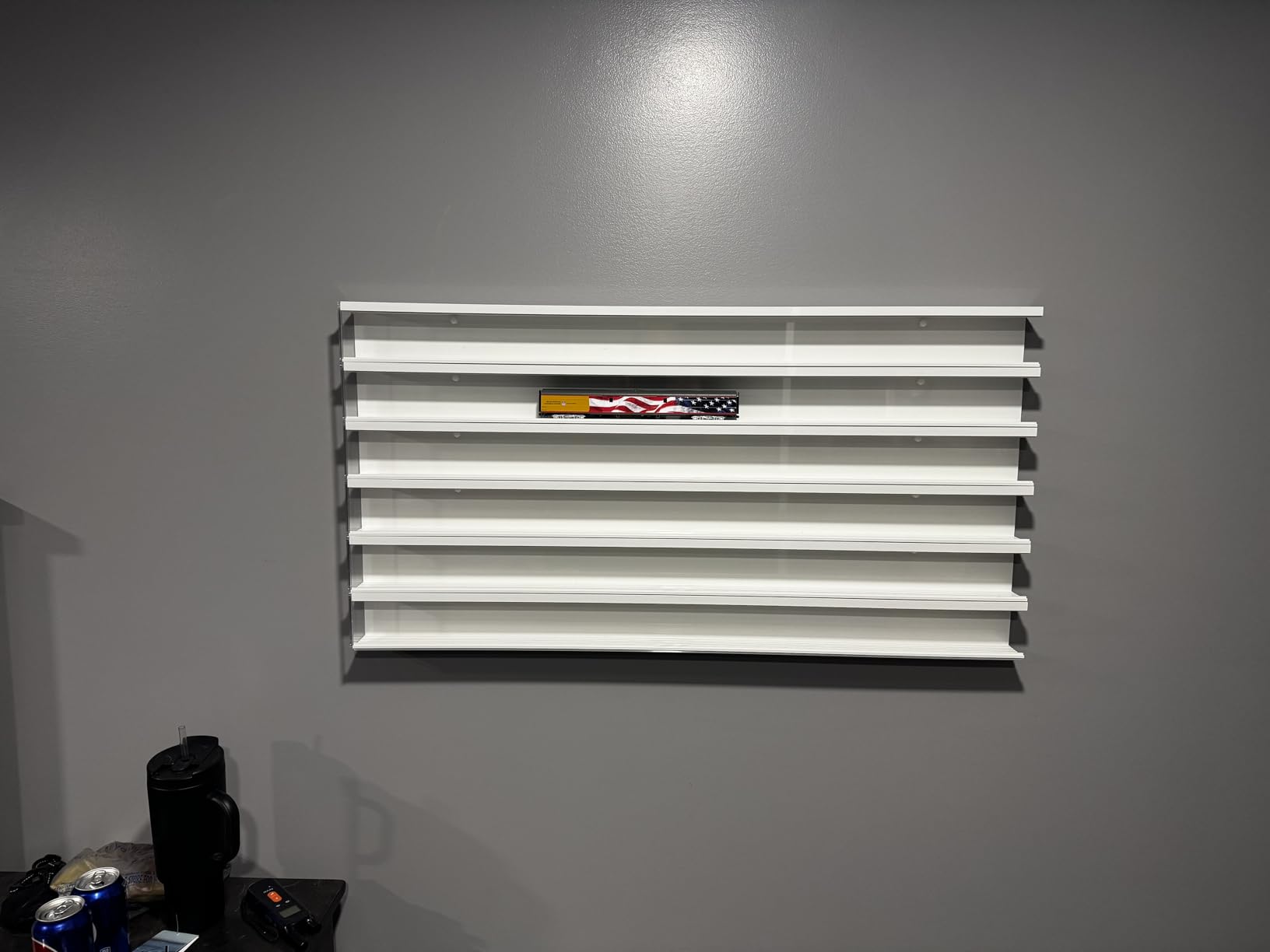 HO Scale Model Train Display Case Wall Rack with 6 Shelves Organizer Storage Cabinet Wall Mount (L3: 58.26inch) customer photo 2