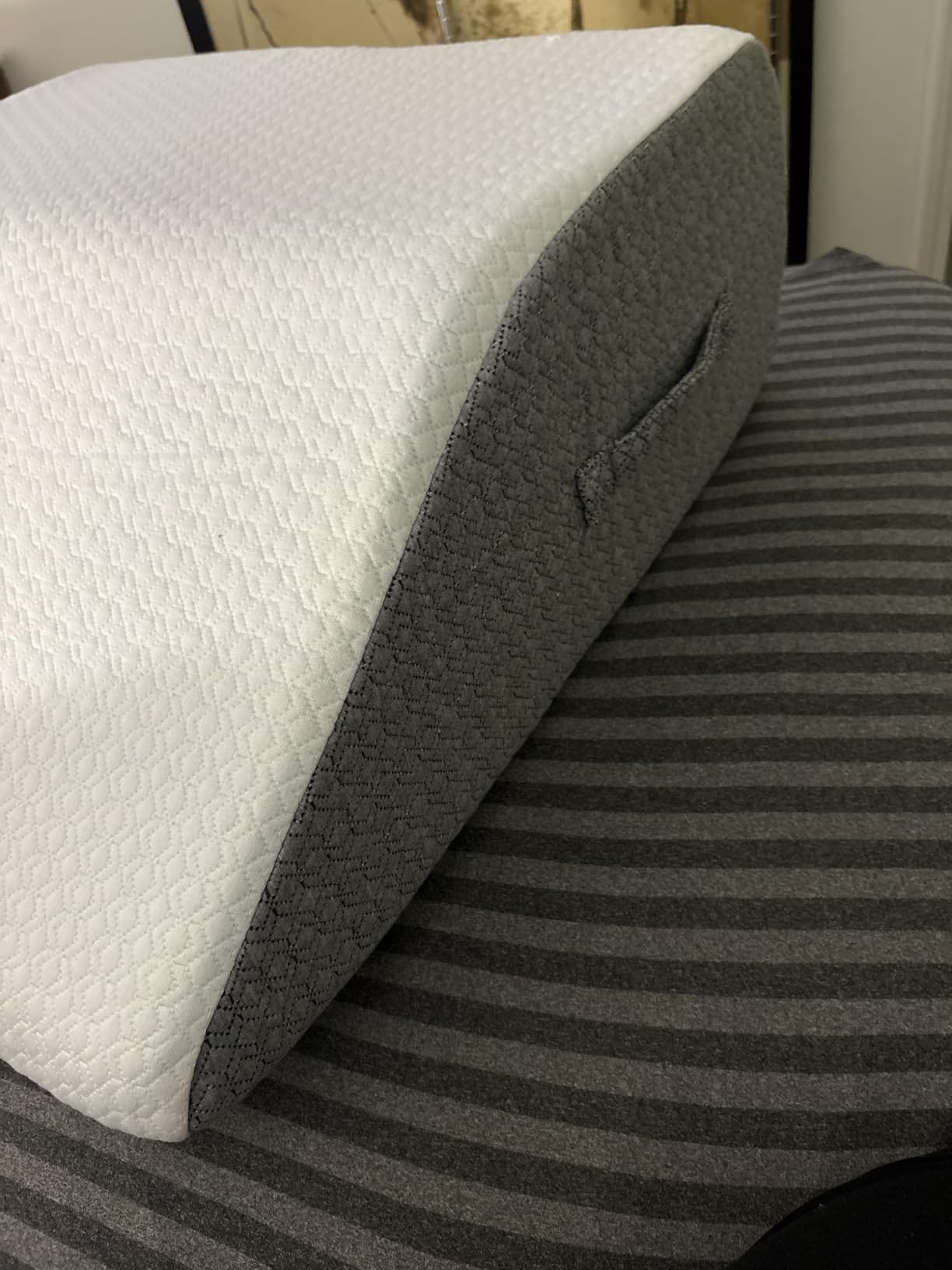 Nordjager Wedge Pillow for Sleeping, 24 x 24 x 10 Inch Bed Wedge | 40D Memory Foam Top Layer with Supportive Foam Base; Ergonomic Incline Supports Back, Legs and Comfortable Sleep. customer photo 2