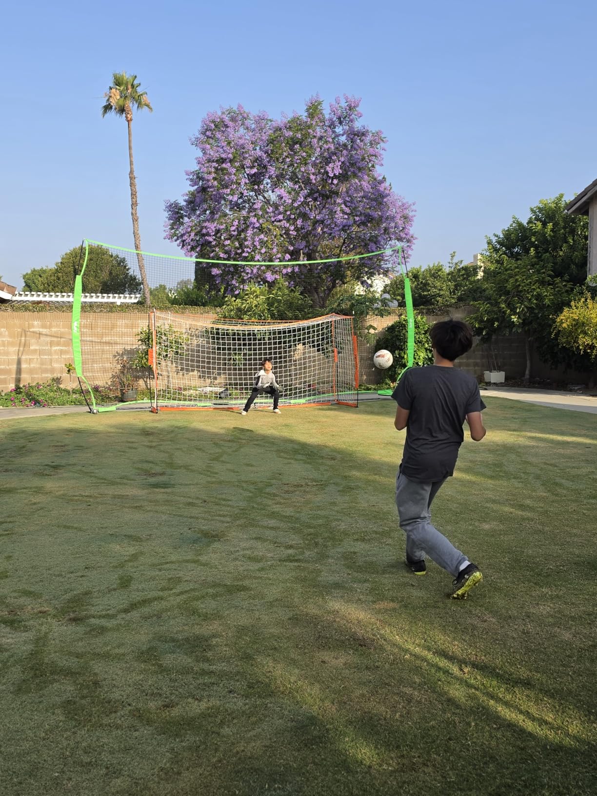 Lacrosse Backstop Net for Backyard Basketball Net Catcher Backstop Net | Portable Multisport Barricade Net Includes Carry Bag 2 Sand Bags 4 Ground Stakes Easy Setup customer photo 1