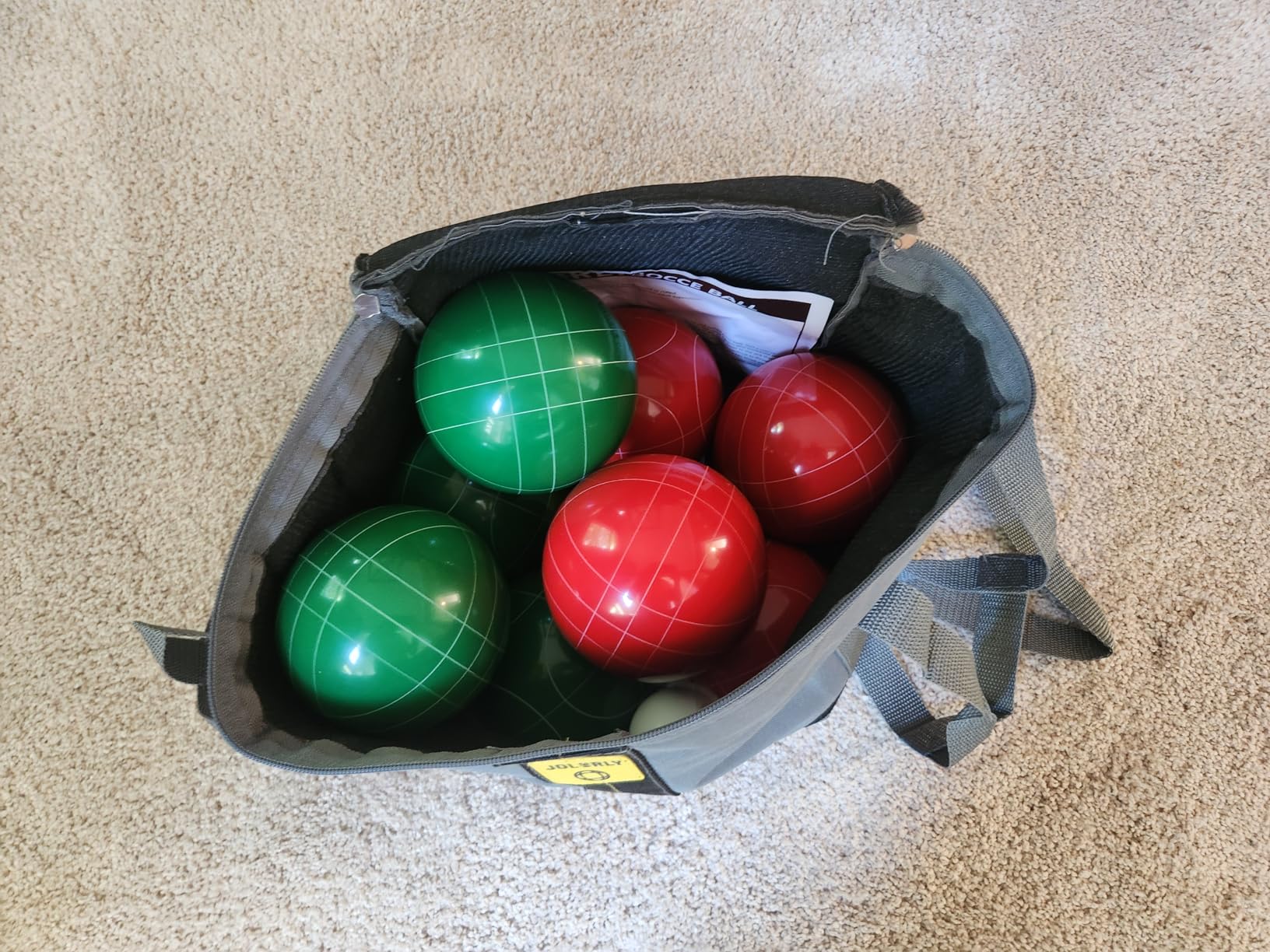 Professional Grade 107mm Bocce Ball Game Set Regulation Size and Weight 920g for Official Tournaments (Classic Multi-Color) customer photo 1