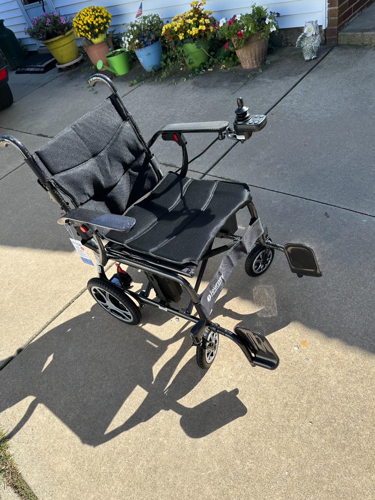 Journey Air Elite Electric Power Chair for Adults & Seniors, 26 lb, Blue | Lightweight Foldable Wheelchair, Quick Charge with 9.3 Mile Range customer photo 2