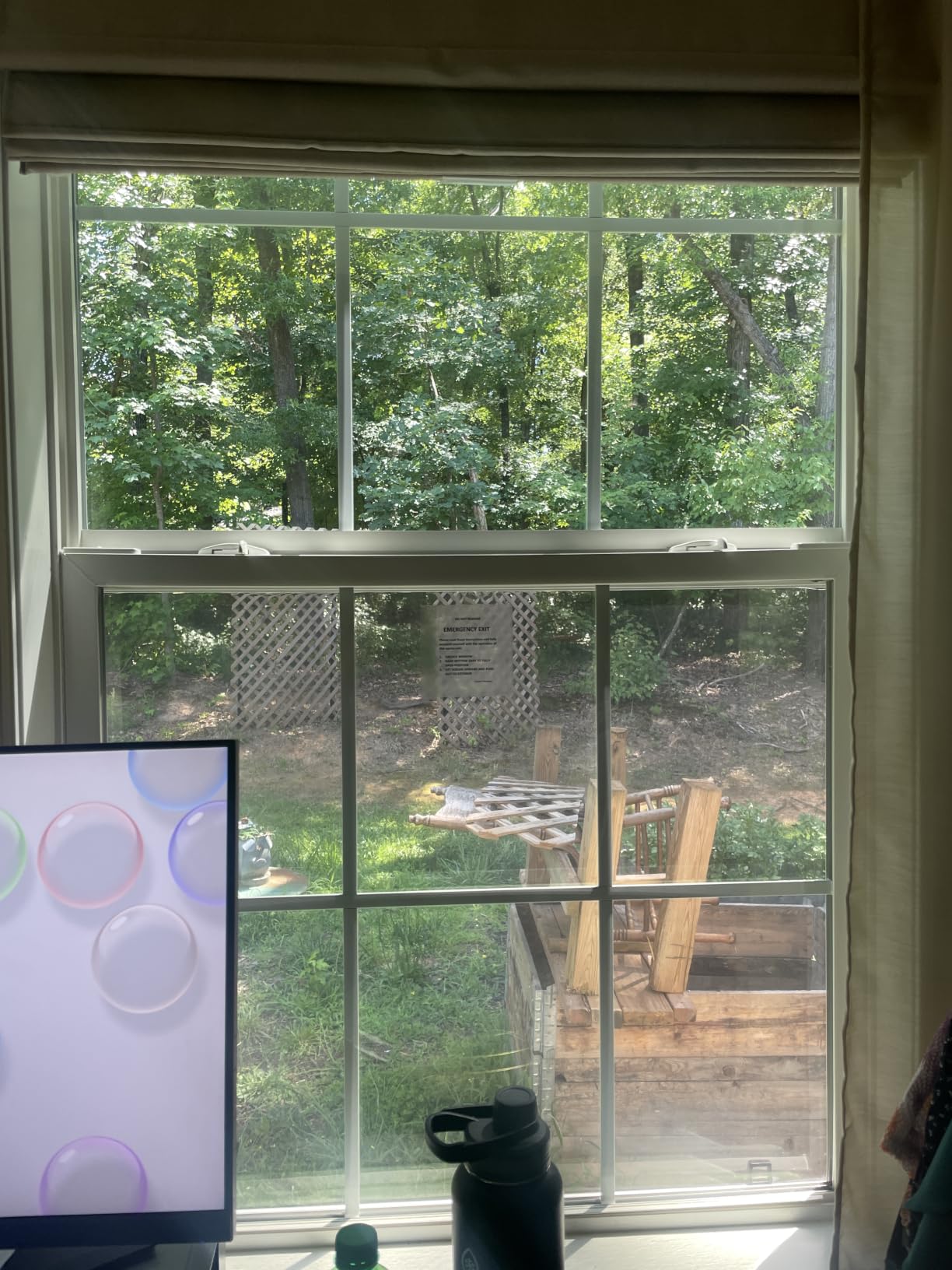 Metro Screenworks Draft Blocker - Custom Size Window Screen (Vinyl) | White Frame, Wind Blocker, Cold Air Draft Stopper, Protection, Guard, Excluder, Porch, Patio, Window Screen Replacement customer photo 1