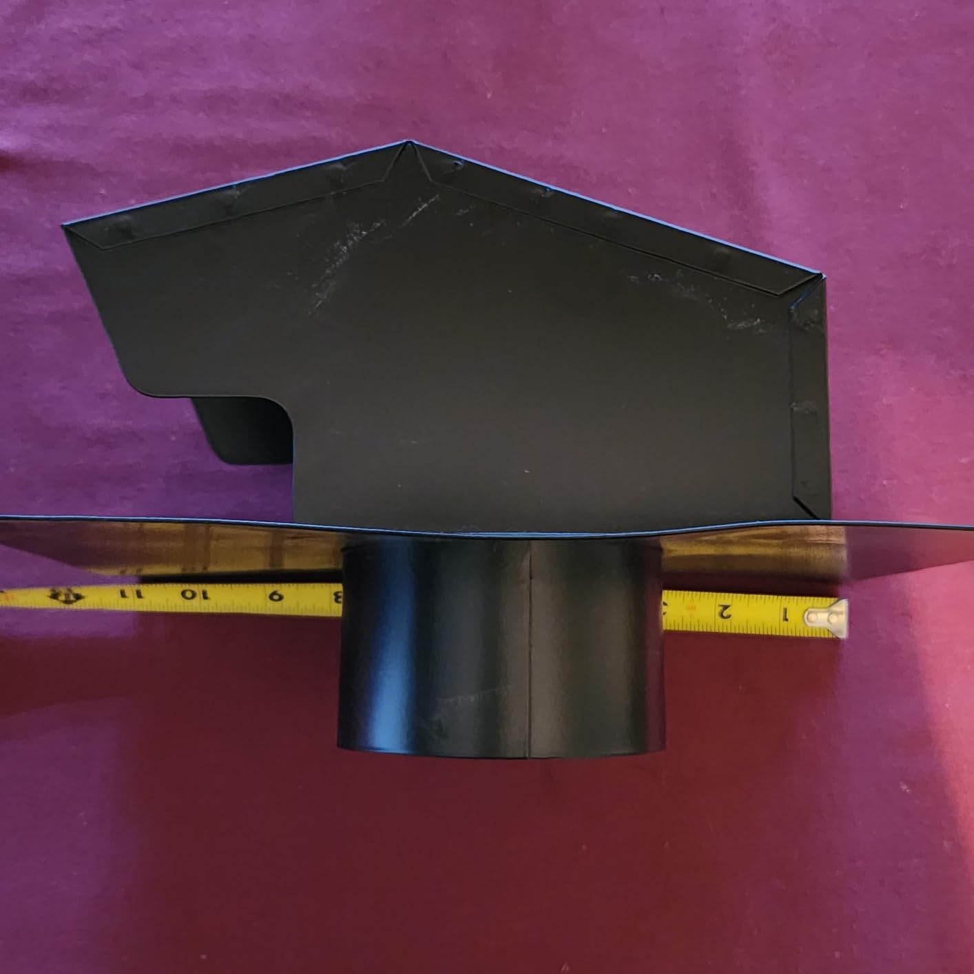 Roof Vent Cap - Hon&Guan 6 Inch Roof Vents for Houses Galvanized Steel 6'' Exhaust Vent Wall Vent with Damper for Ventilation System, Black customer photo 2