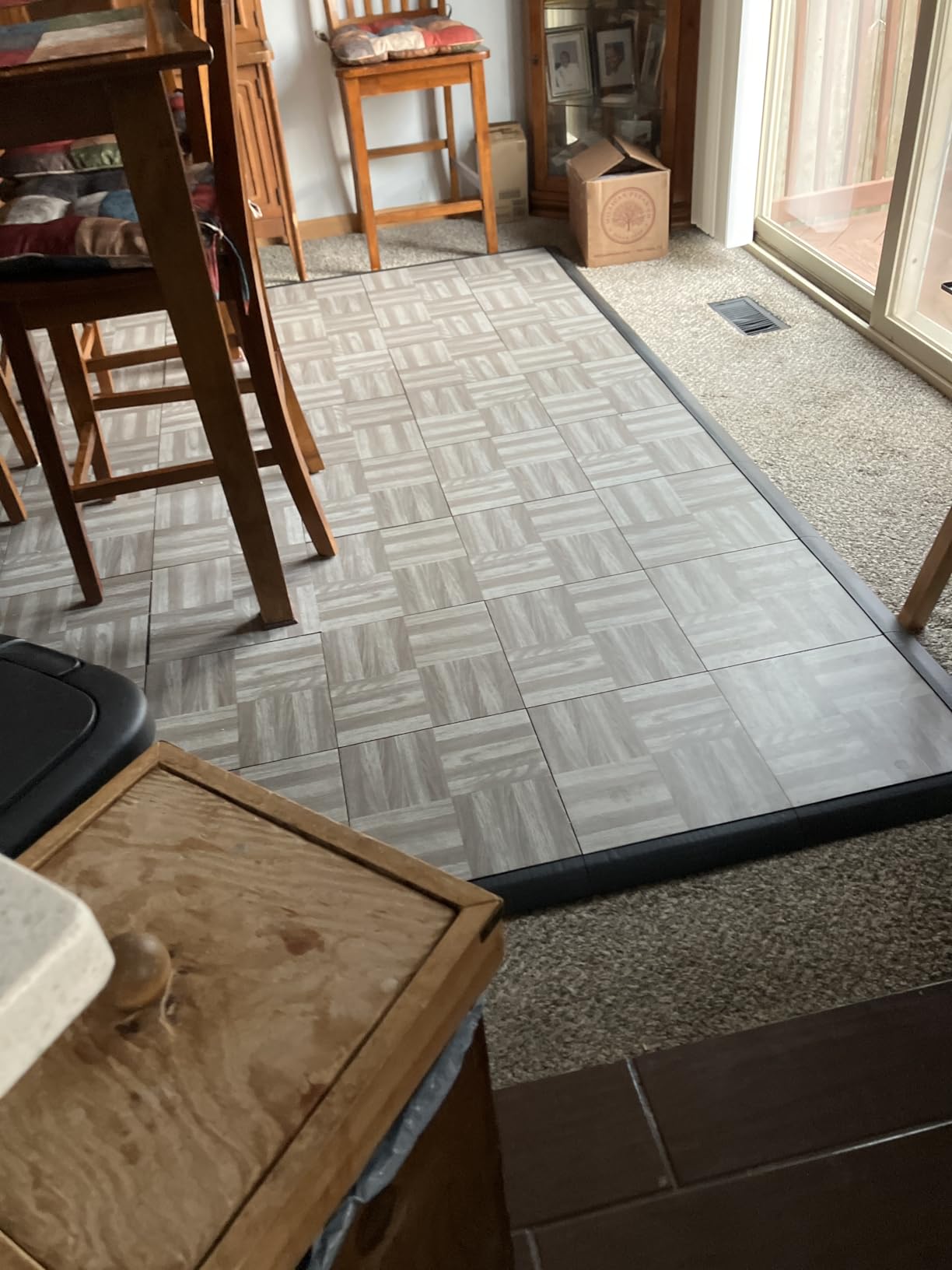Big Floors Portable Dance Floor, Interlocking Dance Floor Tiles, Lightweight Plastic Modular Kit (Large Size) customer photo 1
